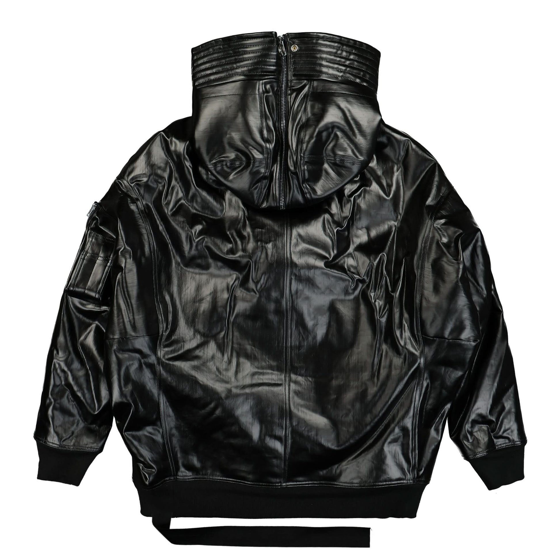 Rick Owens Hooded Long Bomber Black Detail view 2 | Gate