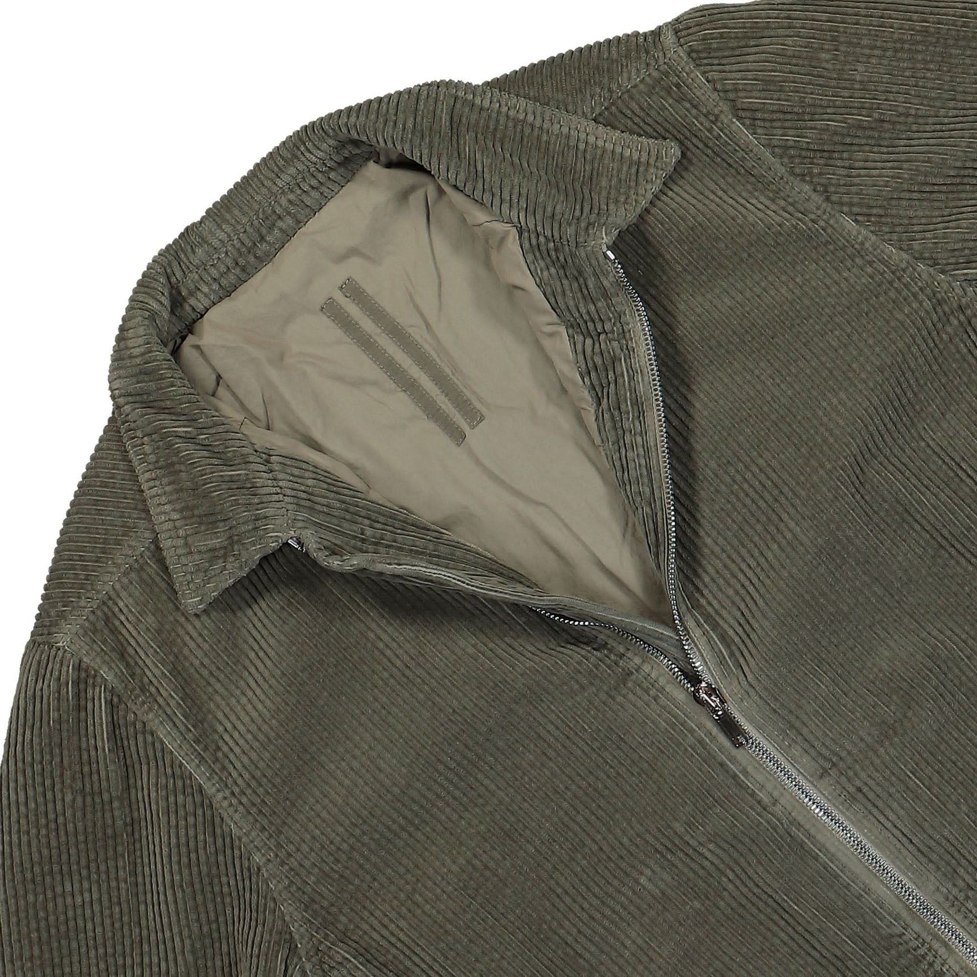 Rick Owens Zipfront Jacket Green Detail view 3 | Gate