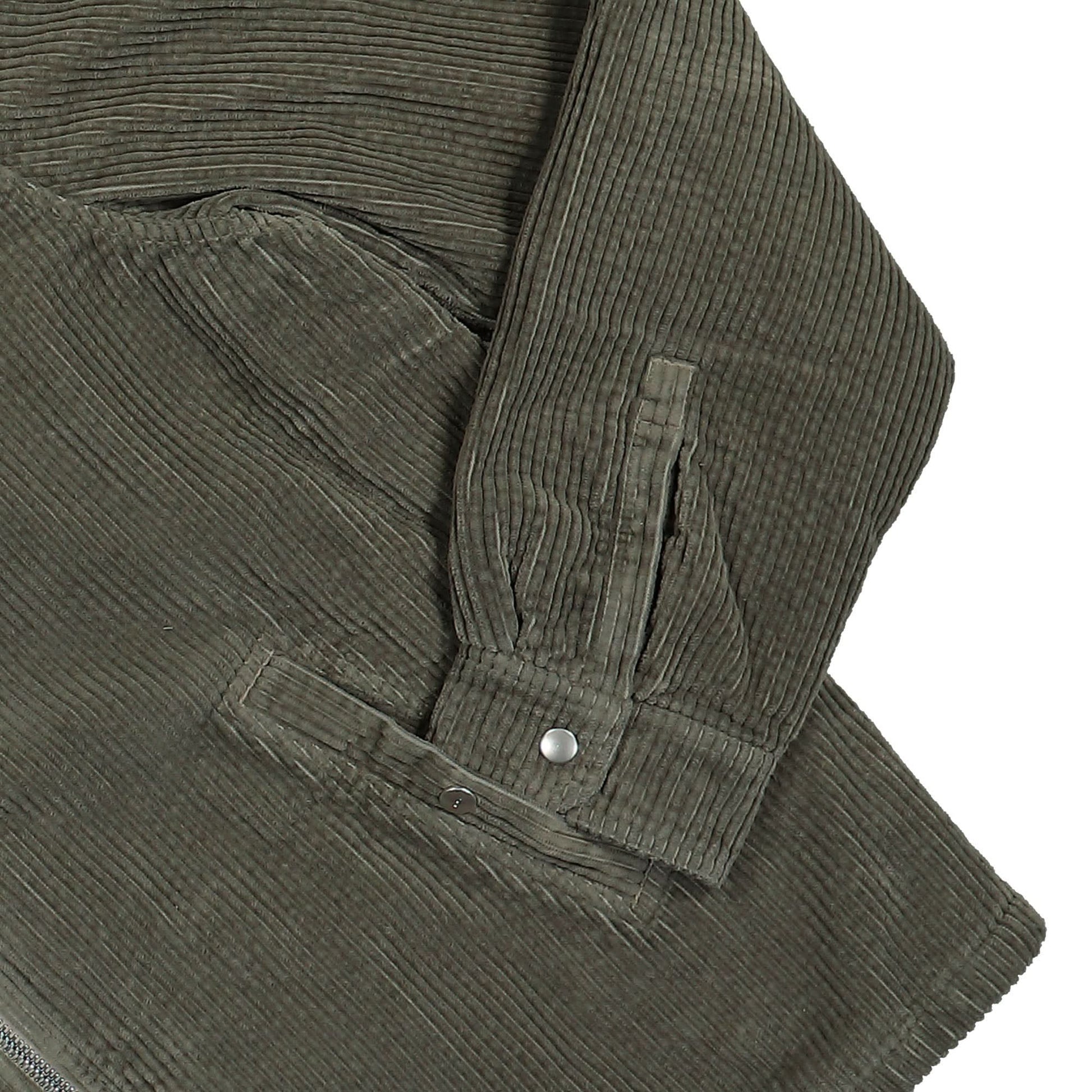 Rick Owens Zipfront Jacket Green Detail view 4 | Gate
