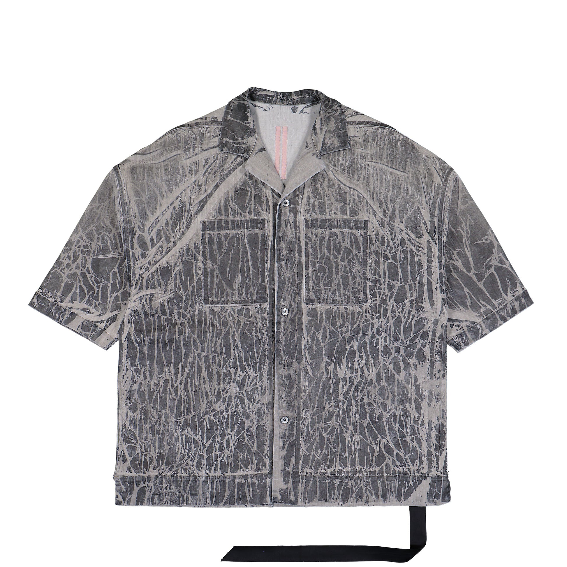 Rick Owens DRKSHDW Magnum Tommy Shirt Black Washed Foil Shirts DU02E7294 SDWF 59 Detail View 1 | GATE