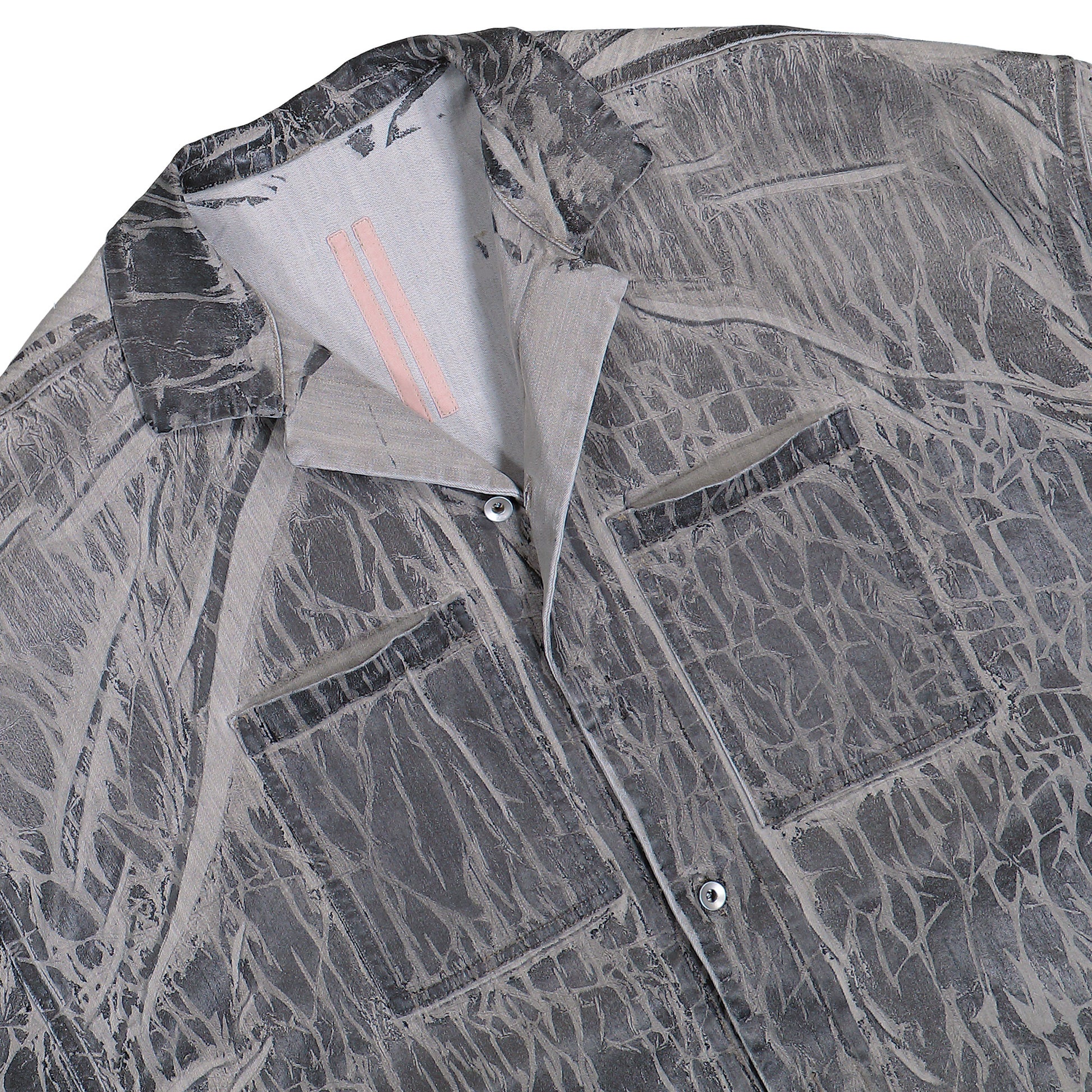 Rick Owens DRKSHDW Magnum Tommy Shirt Black Washed Foil Shirts DU02E7294 SDWF 59 Detail View 3 | GATE