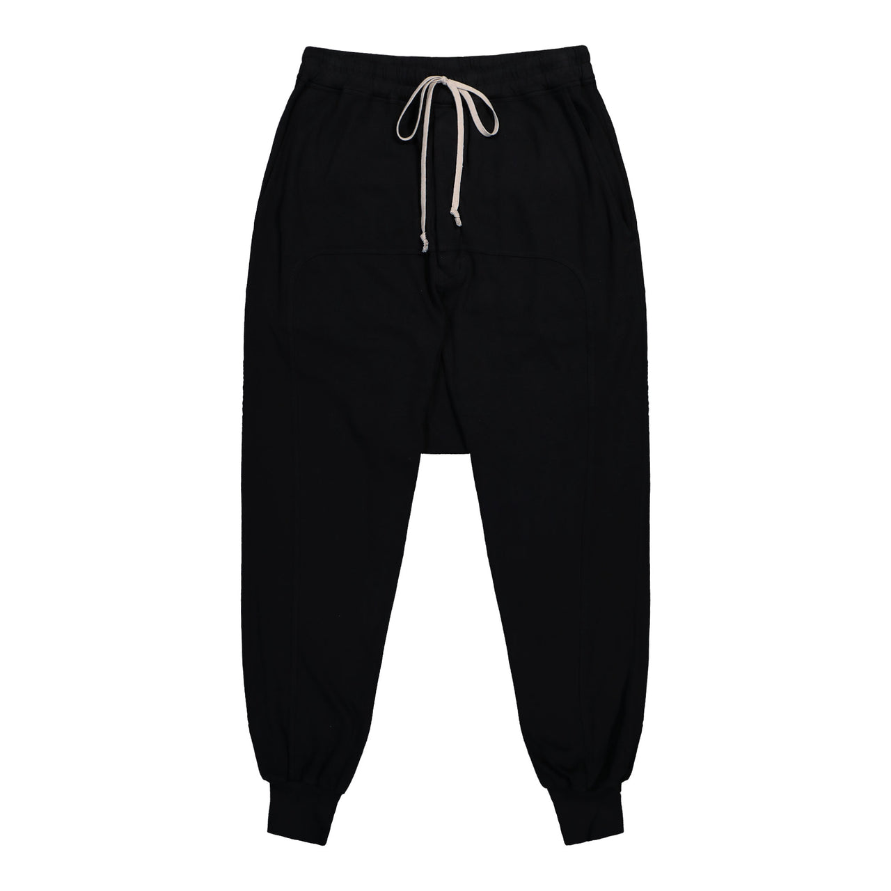 Rick Owens Prisoner Drawstring Black Sweat & Track Pants DU02E7395 JDB 09 Detail View 1 | GATE