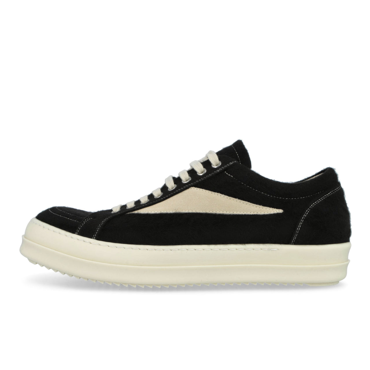Rick Owens DRKSHDW Vintage Sneaks Black / Milk / Milk Sneaker DU02E7803 BMOLVS 911 Detail View 1 | GATE