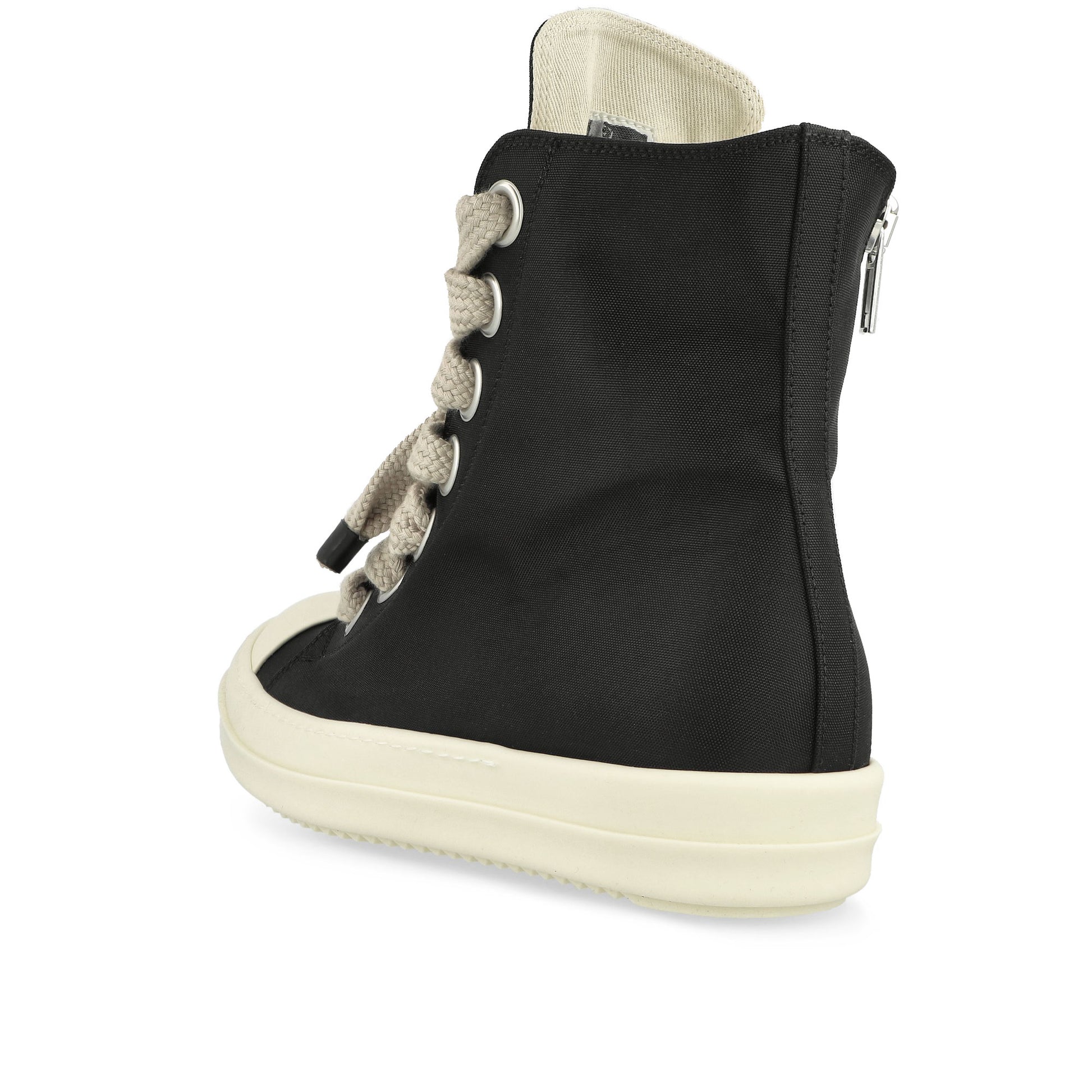 Rick Owens Jumbolace Sneaks Black Sneaker DU02E7818 NCVW2 911 / Black Detail View 3 | GATE