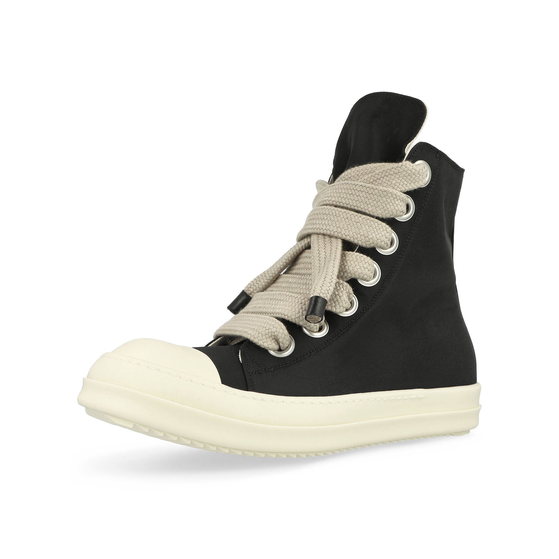 Rick Owens Jumbolace Sneaks Black Sneaker DU02E7818 NCVW2 911 / Black Detail View 4 | GATE