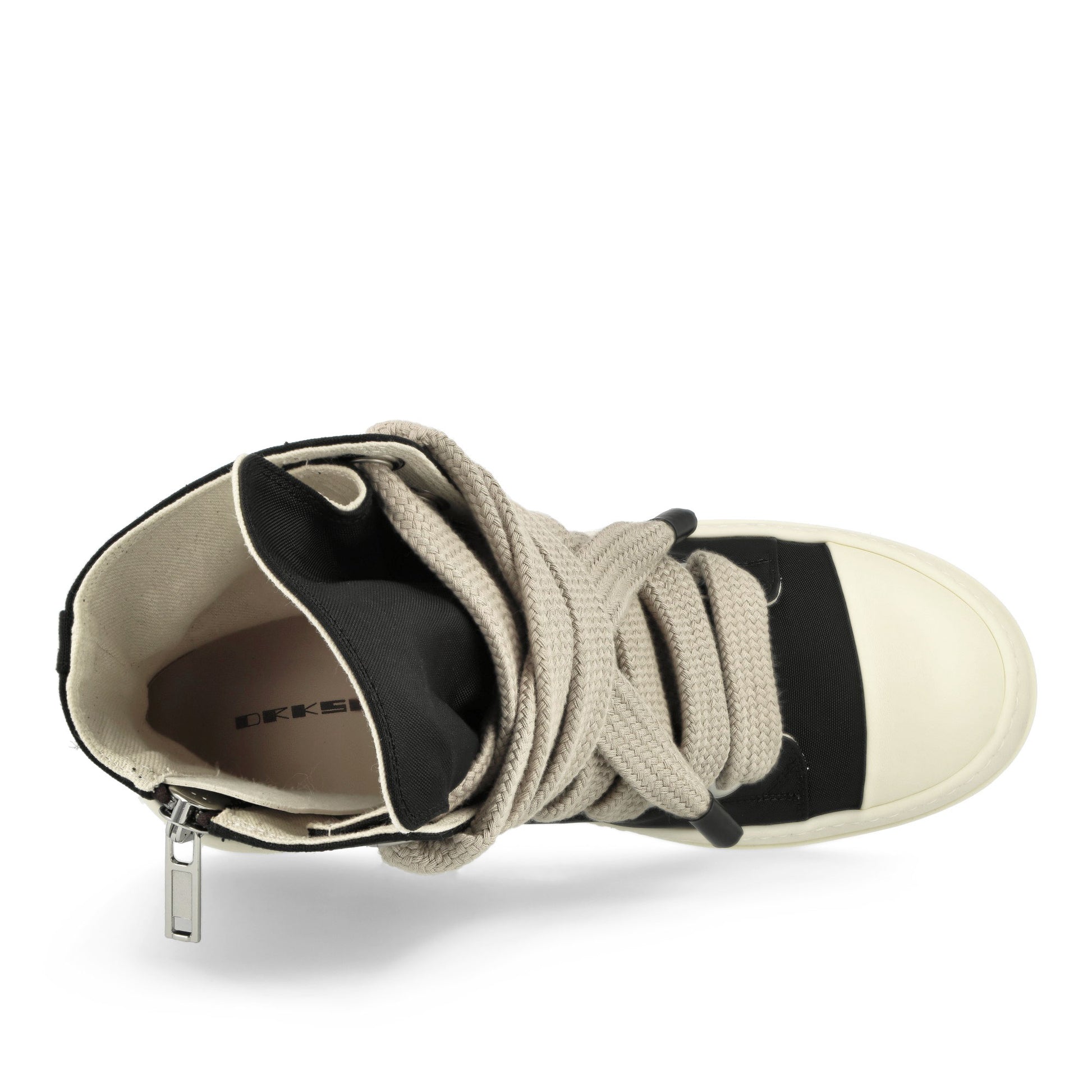 Rick Owens Jumbolace Sneaks Black Sneaker DU02E7818 NCVW2 911 / Black Detail View 5 | GATE