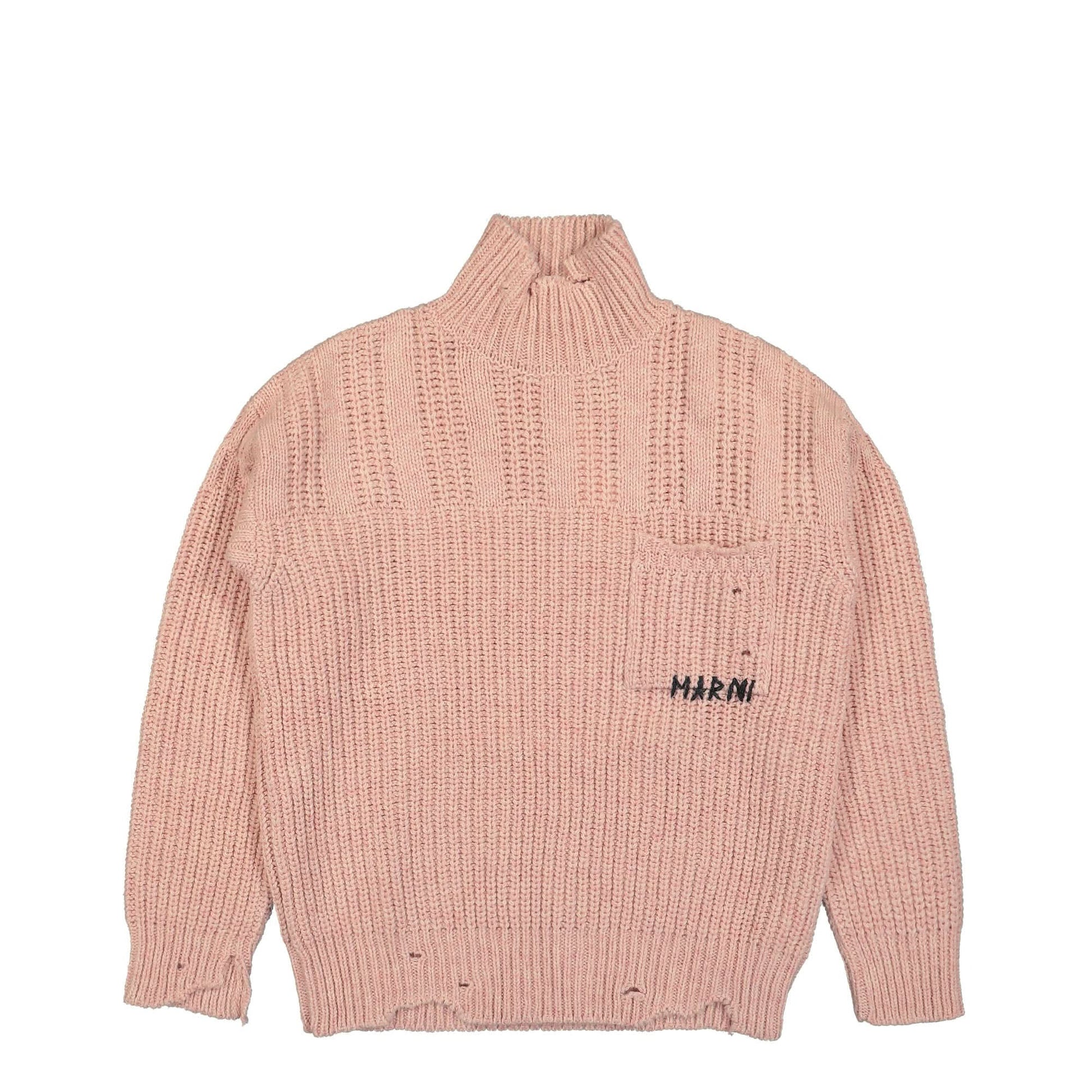 Marni Broken Fisherman Turtleneck Pink Detail view 1 | Gate