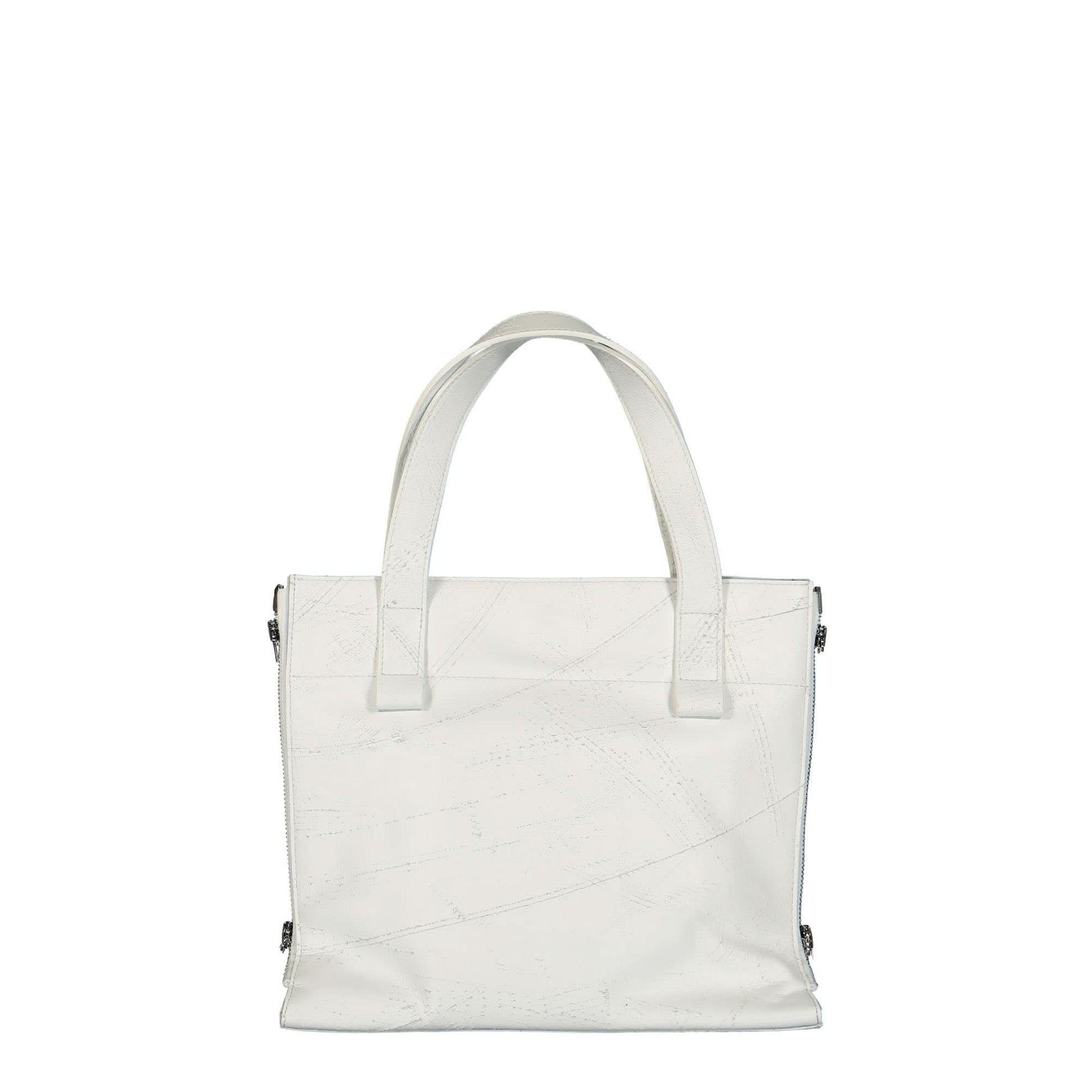 Yohji Yamamoto "Discord" Sidezip Tote S White Detail view 2 | Gate
