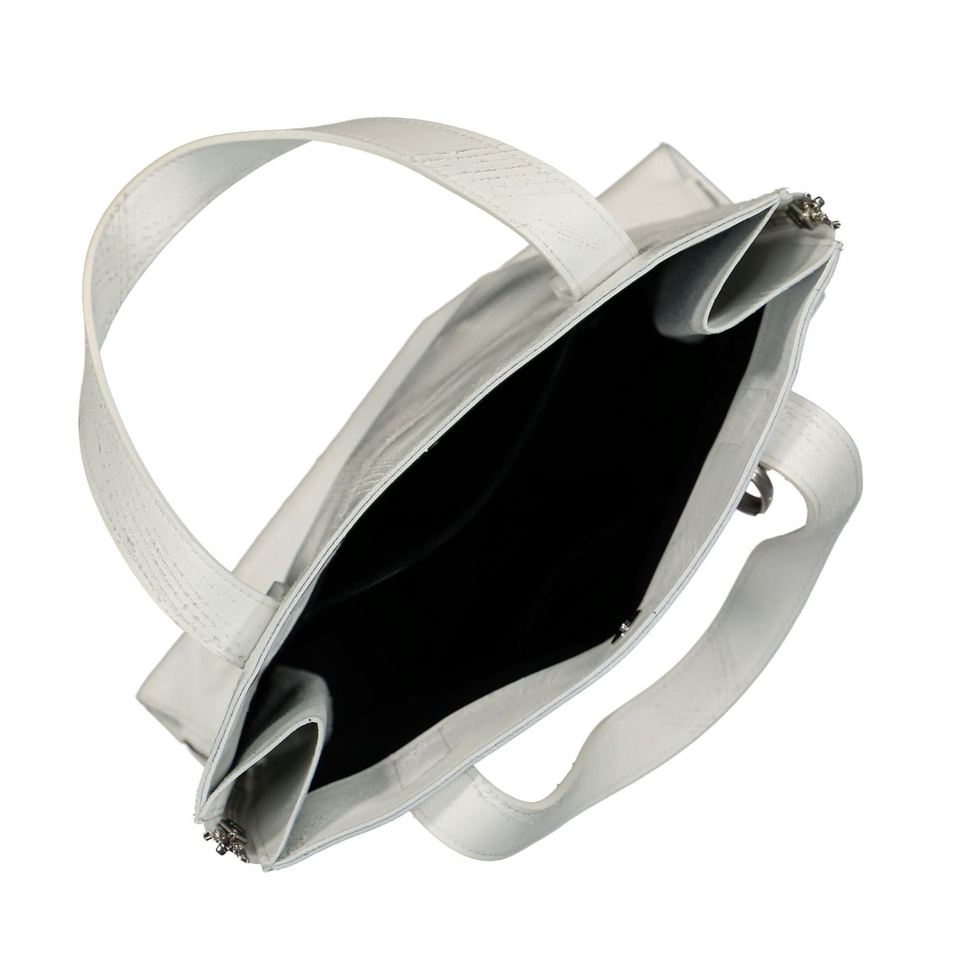 Yohji Yamamoto "Discord" Sidezip Tote S White Detail view 5 | Gate