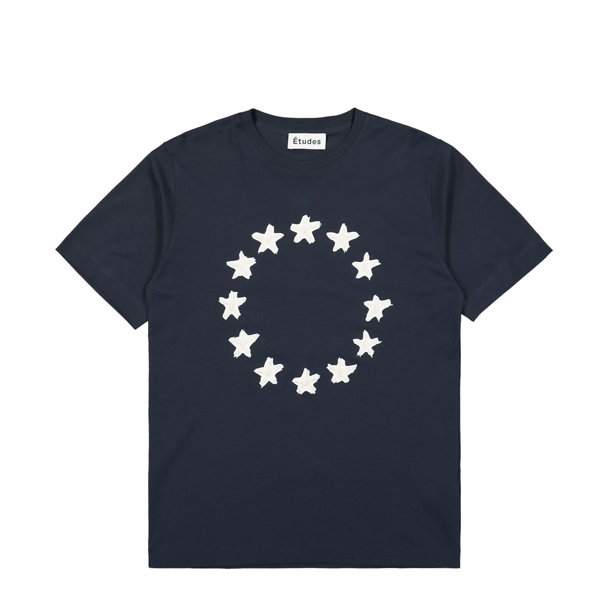Études Studio Wonder Painted Stars T-Shirt Blue Detail view 1 | Gate