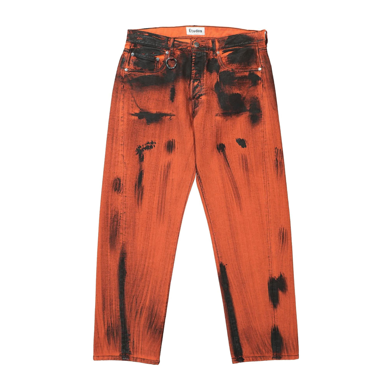Études Studio Side Denim Dyed Paint Orange Detail view 1 | Gate