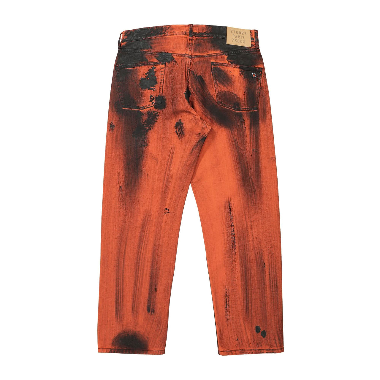 Études Studio Side Denim Dyed Paint Orange Detail view 1 | Gate