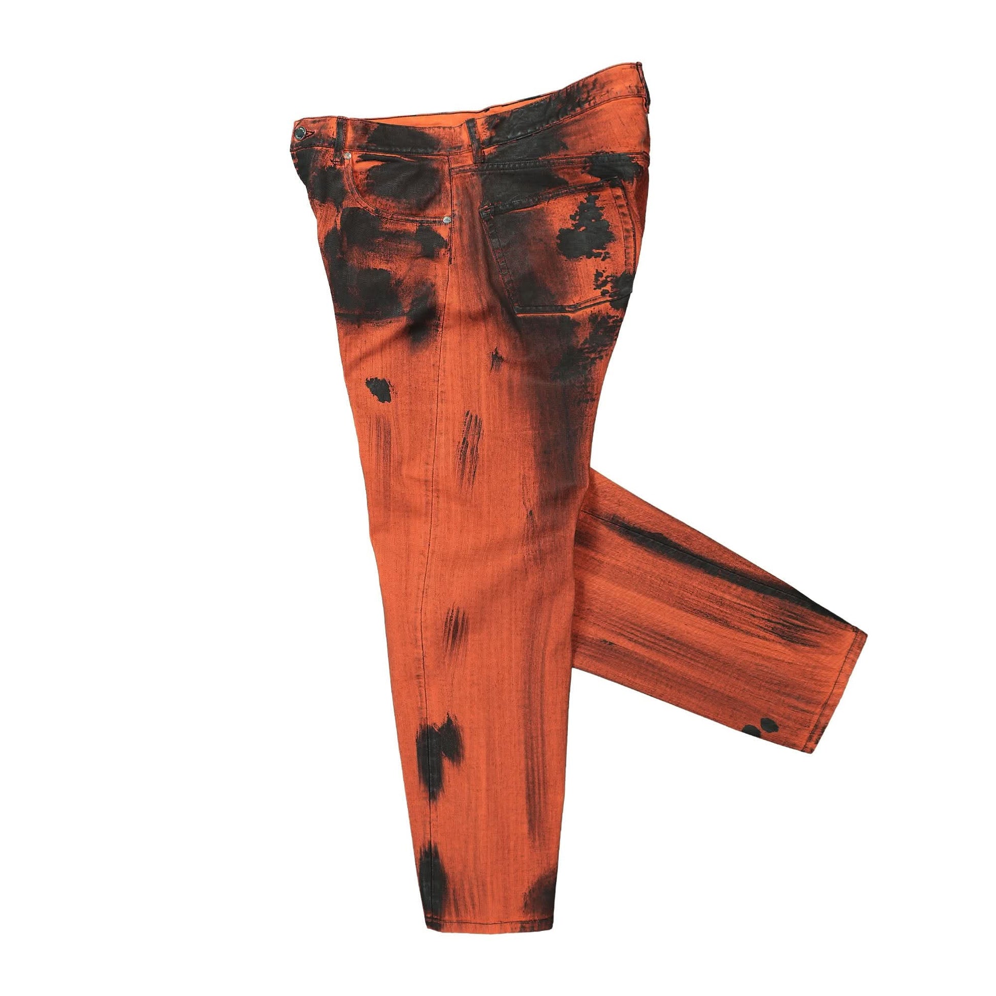 Études Studio Side Denim Dyed Paint Orange Detail view 3 | Gate