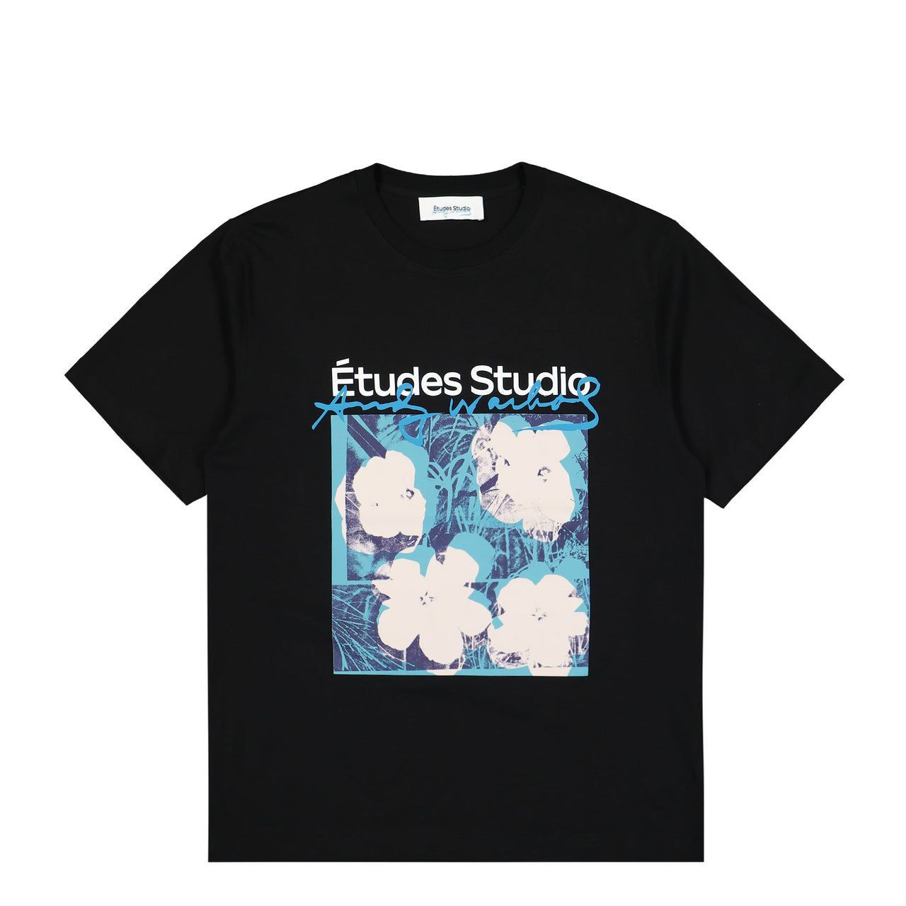 Études Studio Regular T-Shirt AW Flowers Black Detail view 1 | Gate