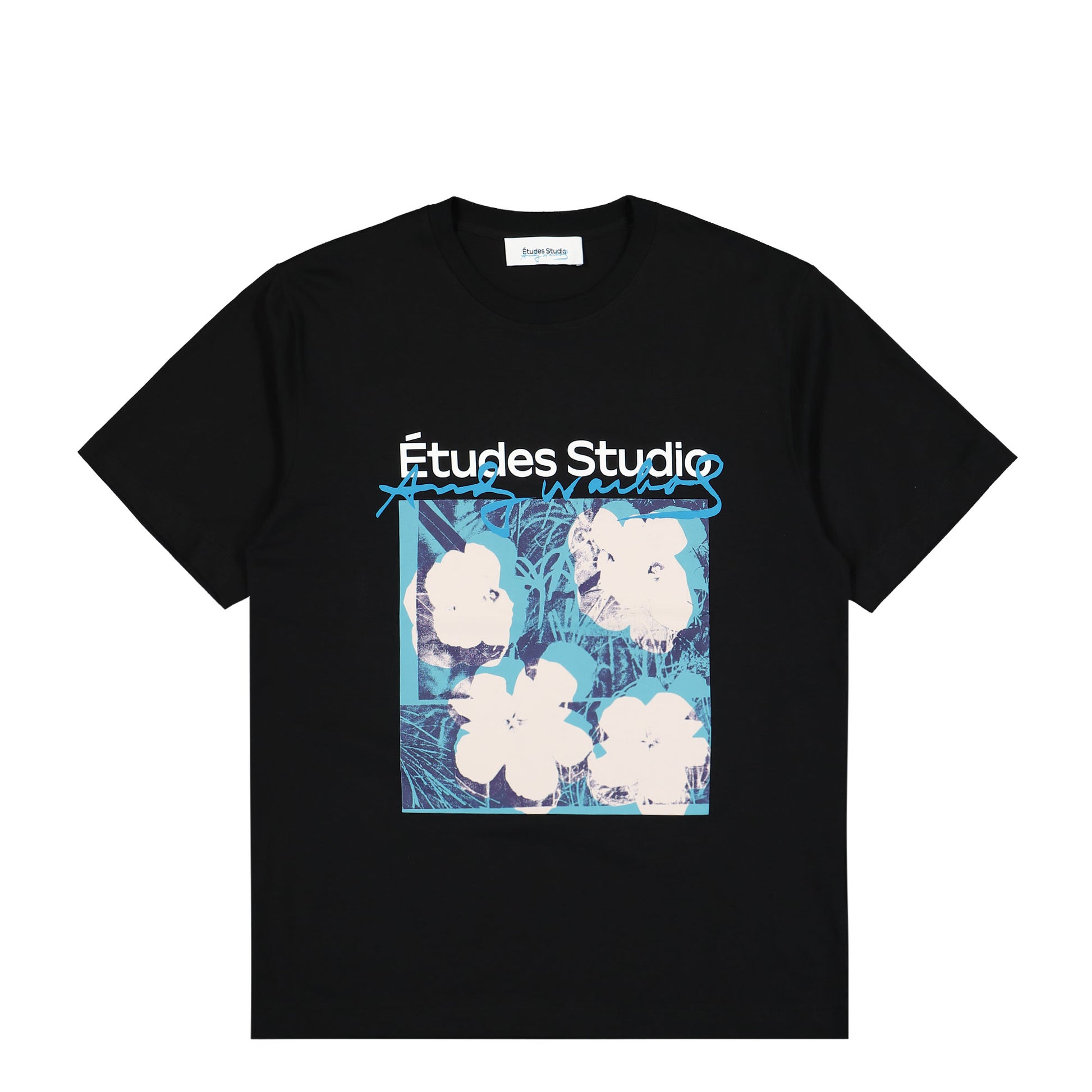 Études Studio Regular T-Shirt AW Flowers Black Detail view 1 | Gate