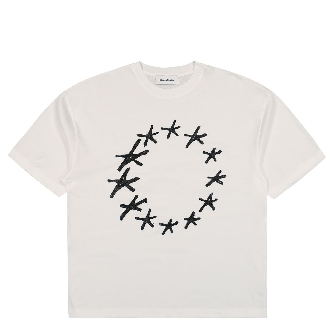 Études Studio Relax T-Shirt Stars White Detail view 1 | Gate