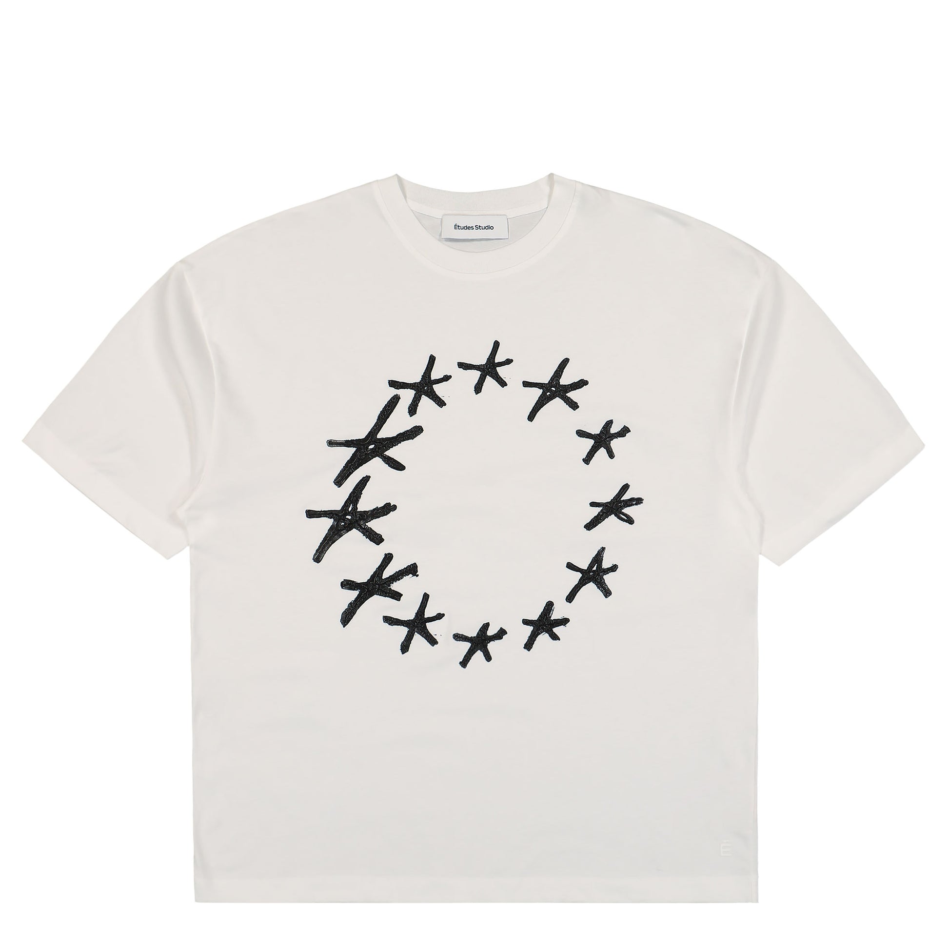 Études Studio Relax T-Shirt Stars White Detail view 1 | Gate