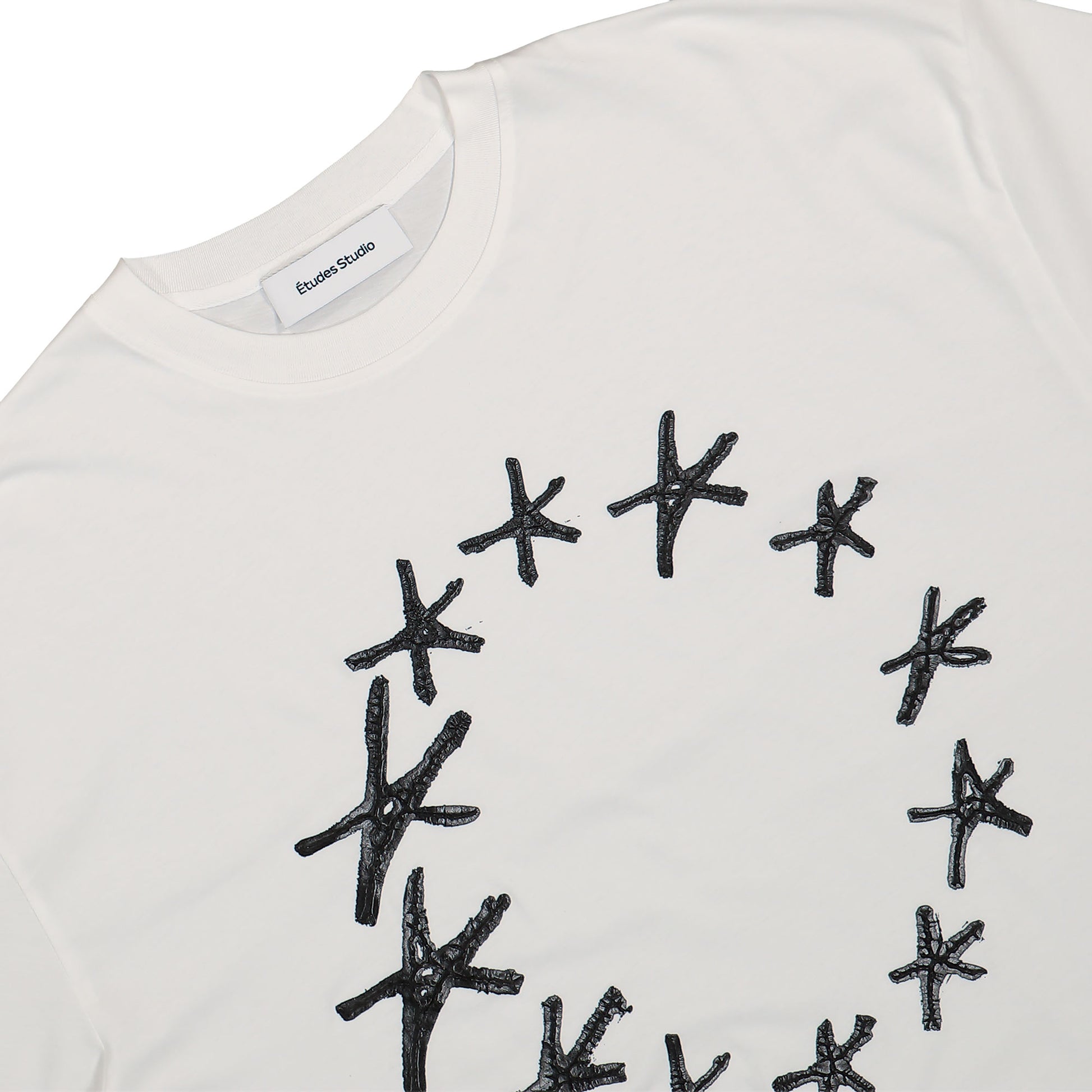 Études Studio Relax T-Shirt Stars White Detail view 4 | Gate