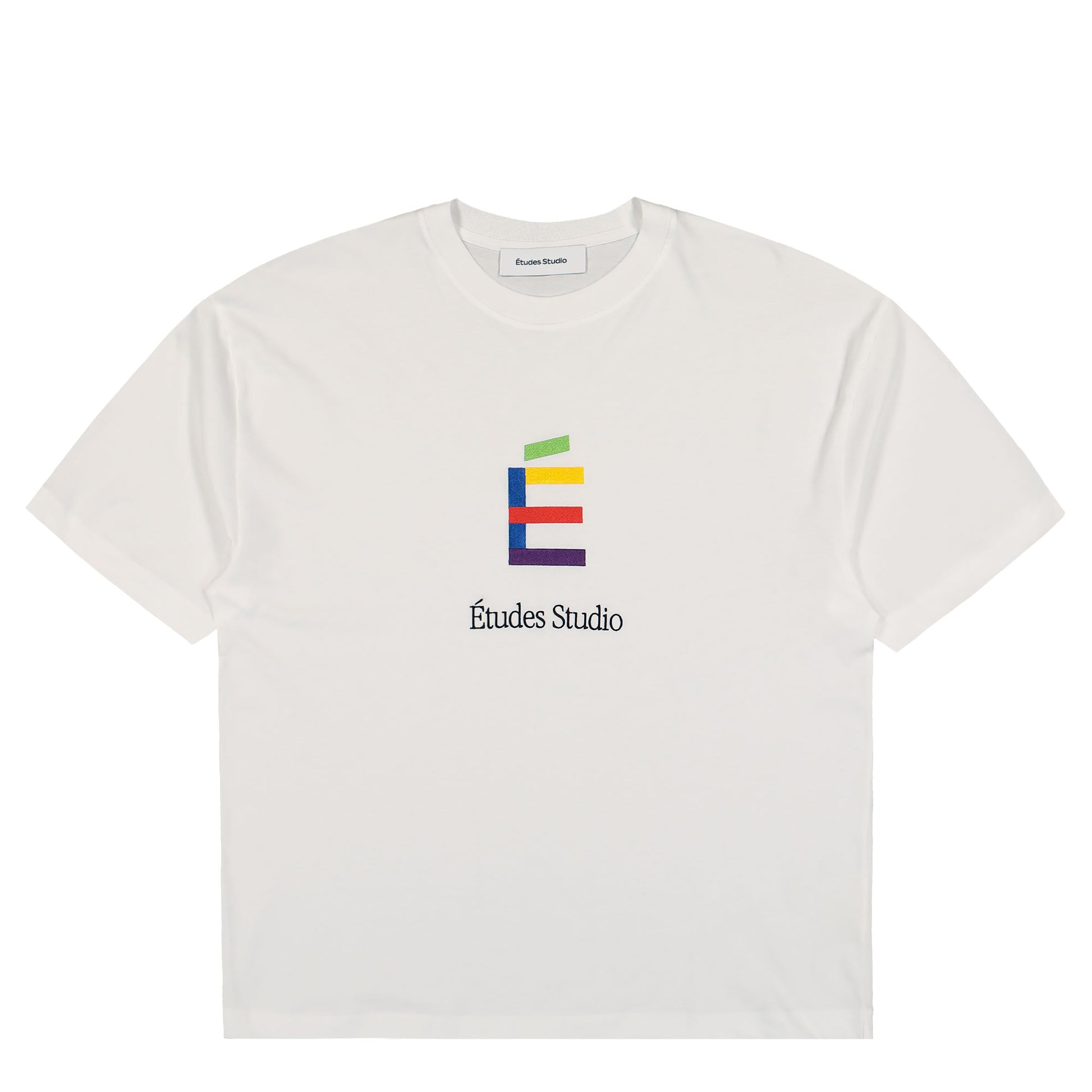 Études Studio Relax T-Shirt Rainbow É White Detail view 1 | Gate