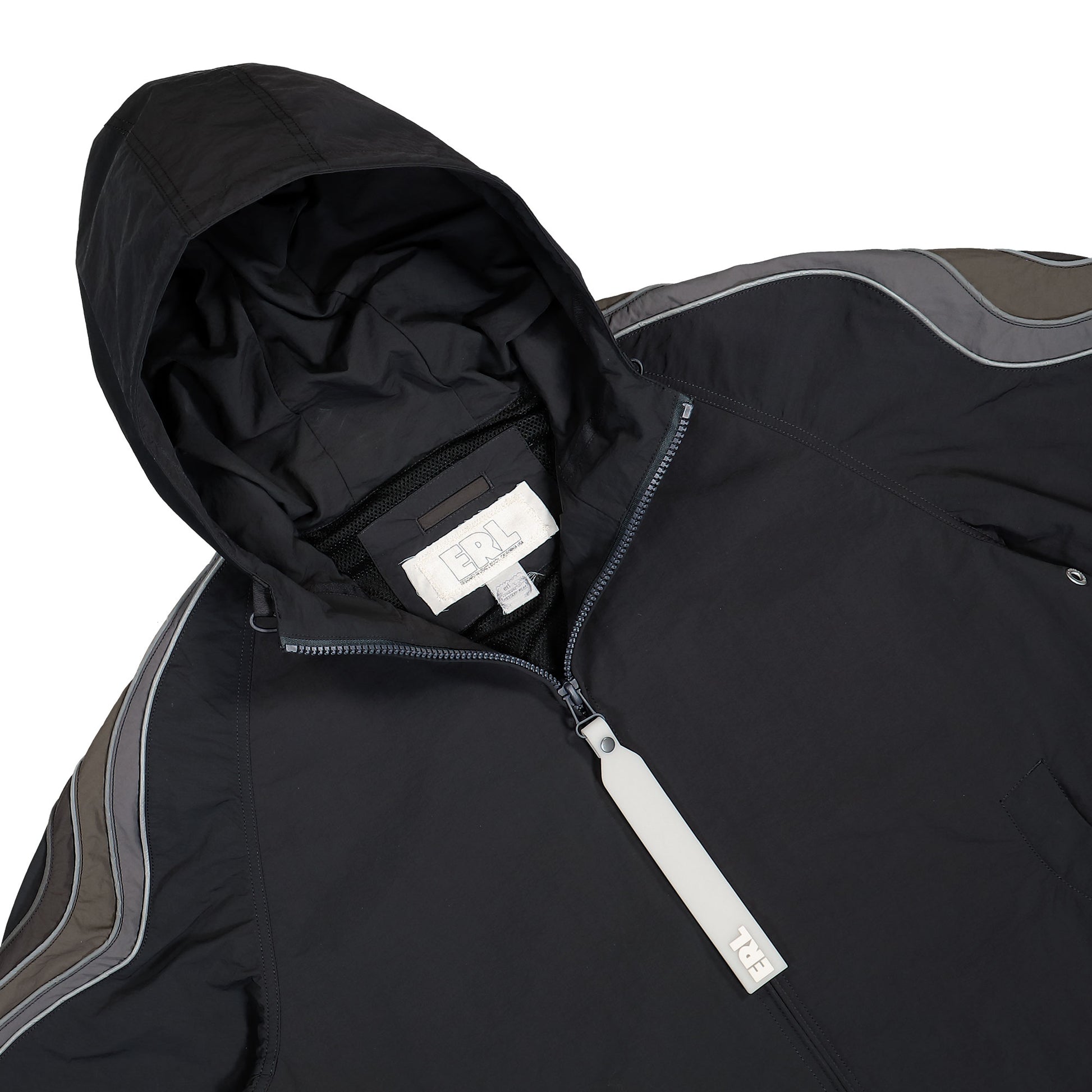 ERL UFO Windbreaker Jacket Black Detail view 5 | Gate
