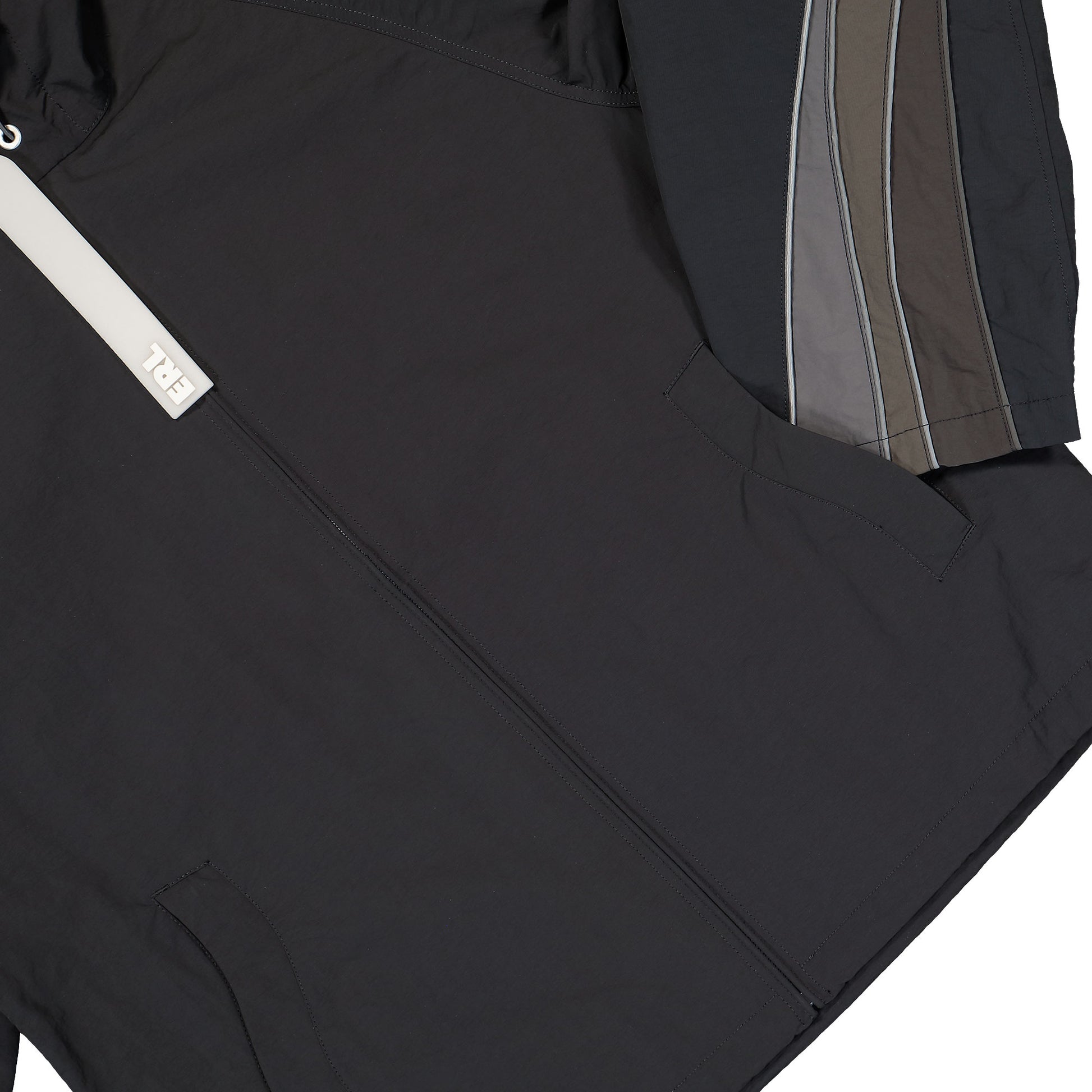 ERL UFO Windbreaker Jacket Black Detail view 6 | Gate