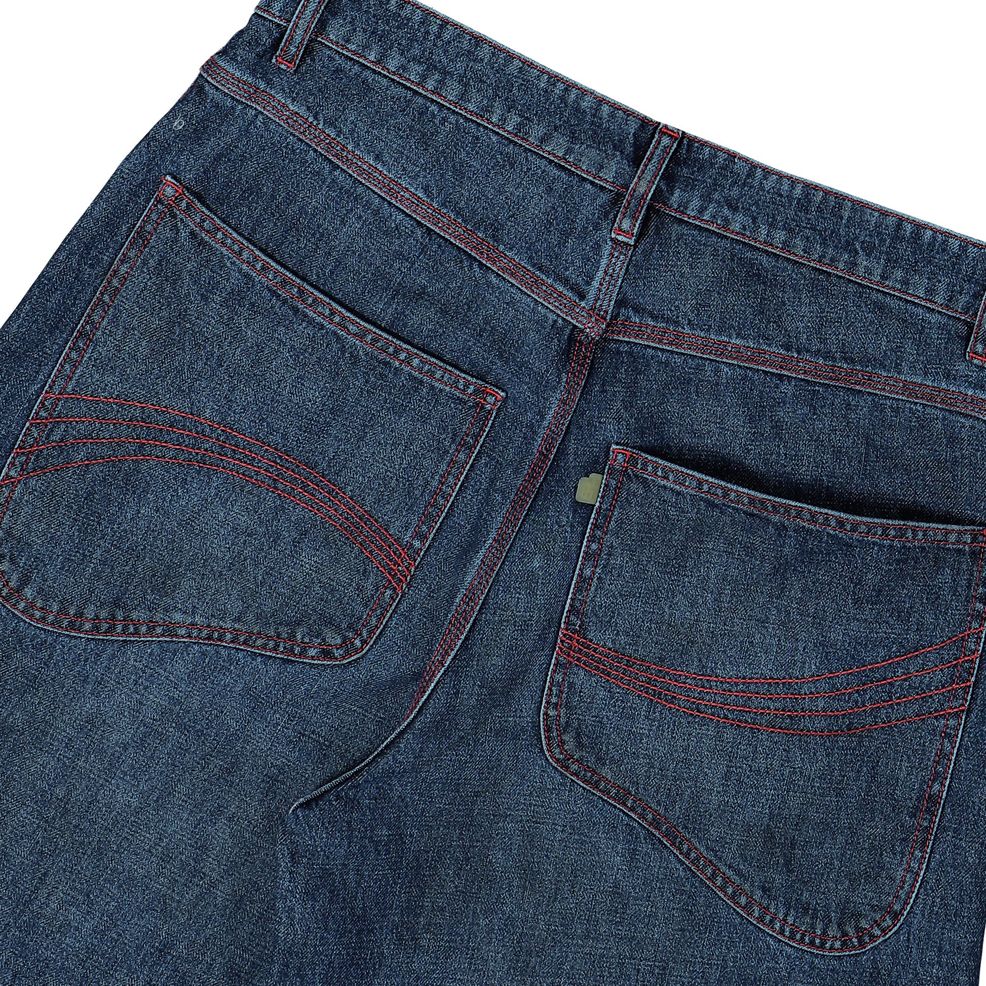 ERL Baggy Indiana Distressed Jeans Blue Detail view 5 | Gate