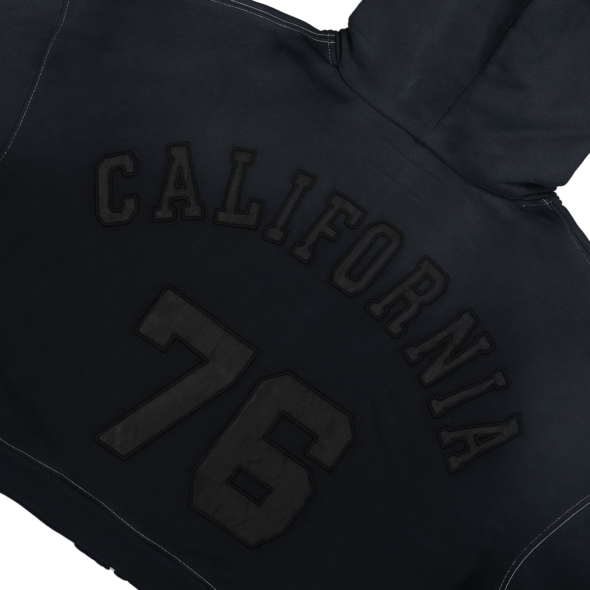 ERL Oversized Zip-Up Hoodie Black Detail view 7 | Gate