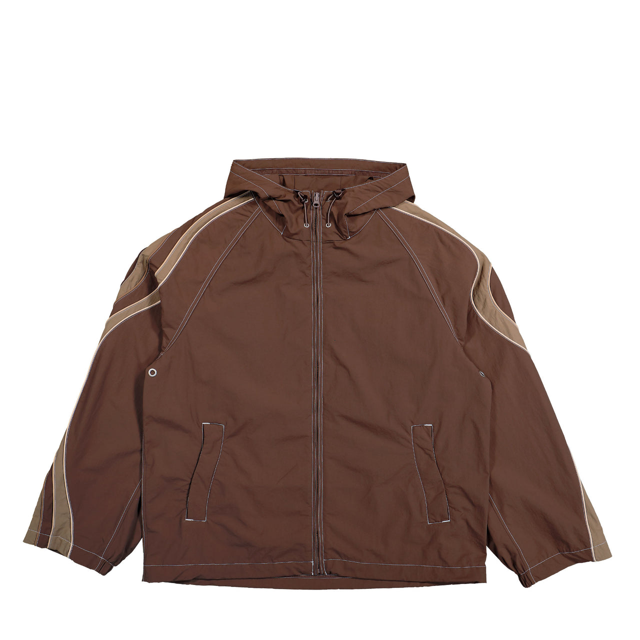 ERL Ufo Woven Track Jacket Brown Jackets ERL12J020-1 / Brown Detail View 1 | GATE