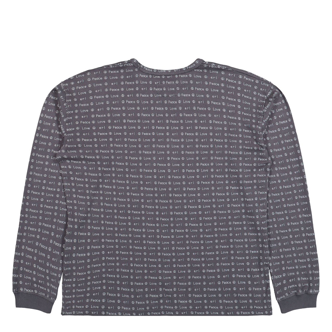 ERL Jacquard Long Sleeve Knit Tee Brown Longsleeves ERL12T002-1 / Brown Detail View 1 | GATE