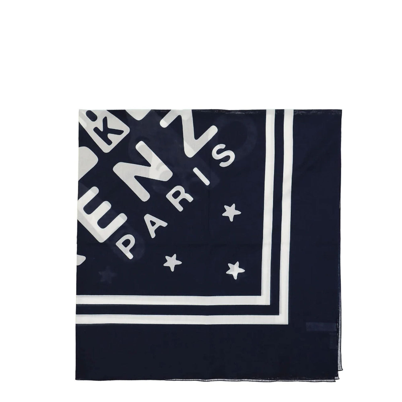 KENZO Lighthouse Large Square Scarf Blue Detail view 1 | Gate