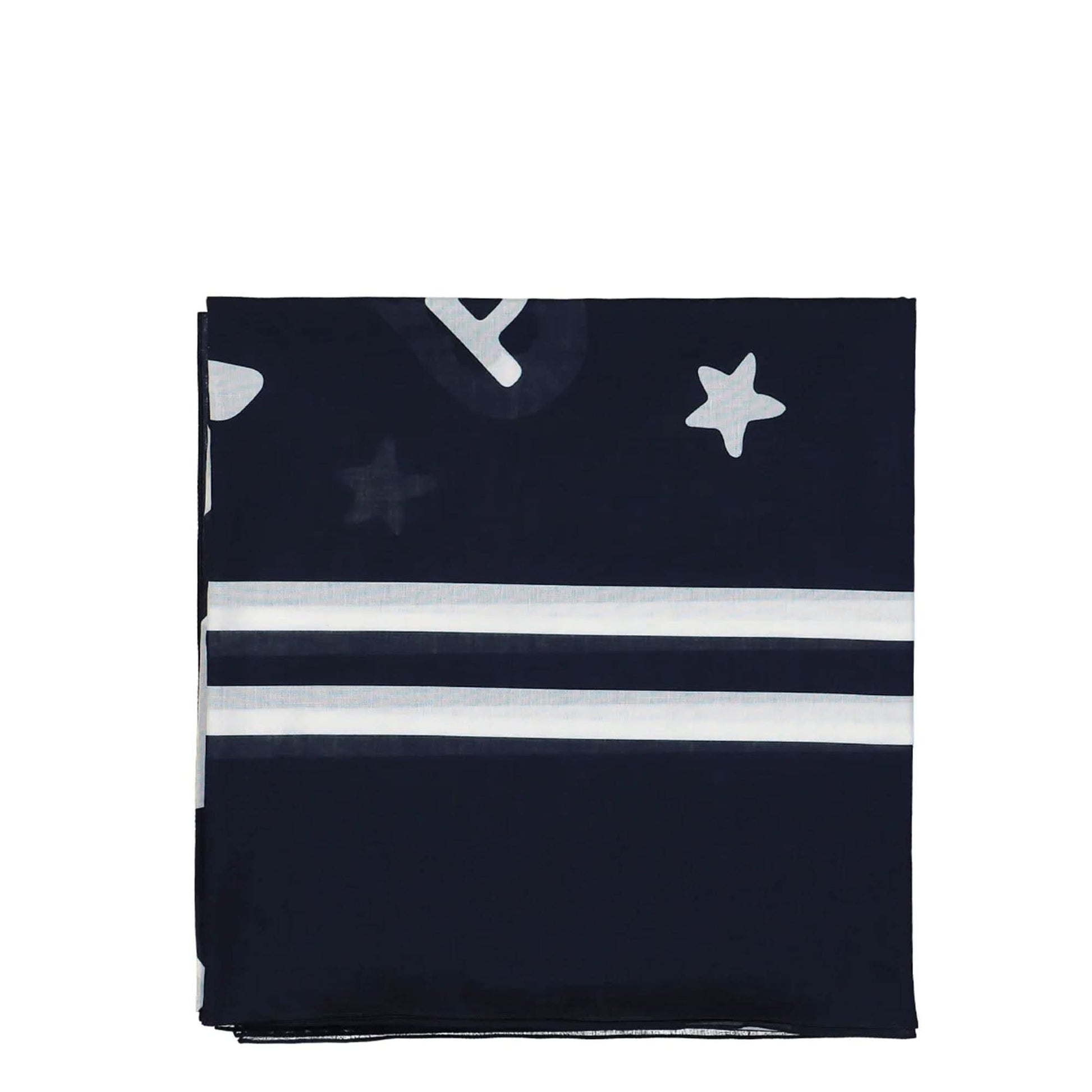 KENZO Lighthouse Large Square Scarf Blue Detail view 6 | Gate