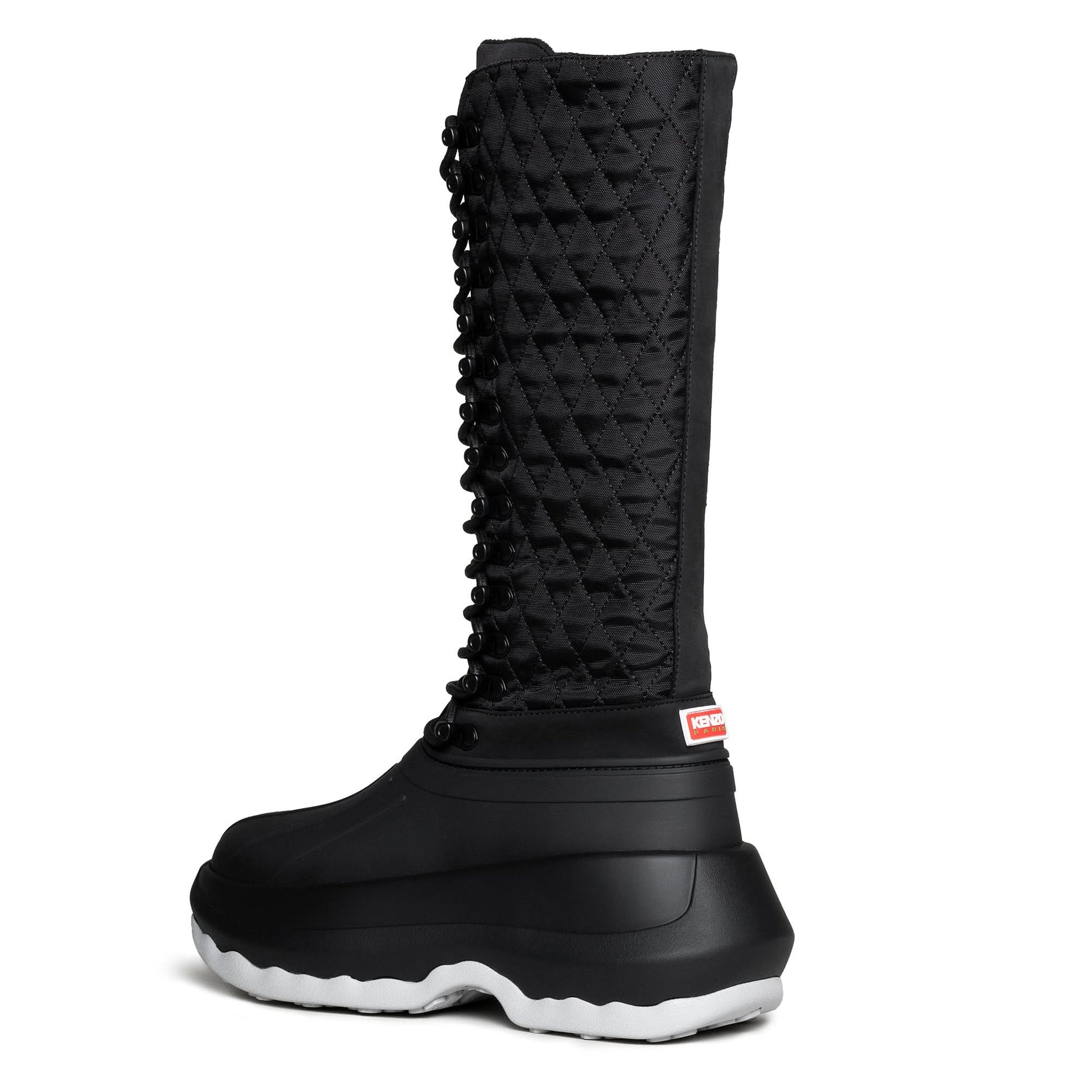 KENZO Tall Lace-Up Ankle Boots Black Boots Detail view 3 | Gate