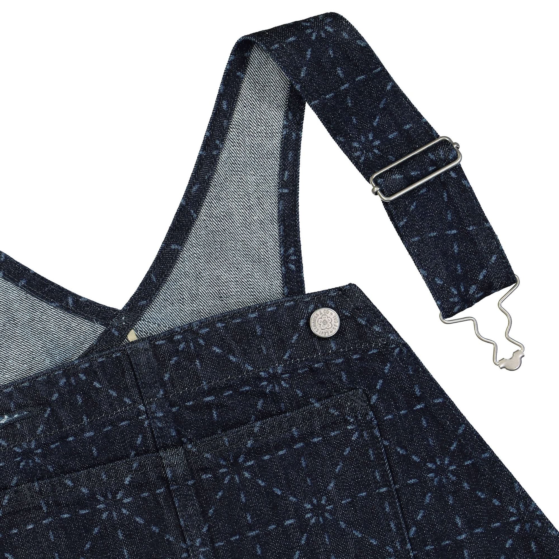 KENZO Printed Denim Overall Blue Detail view 4 | Gate