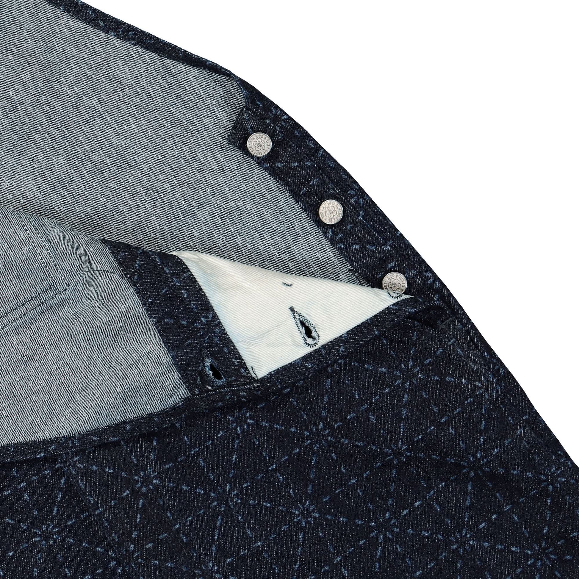 KENZO Printed Denim Overall Blue Detail view 5 | Gate