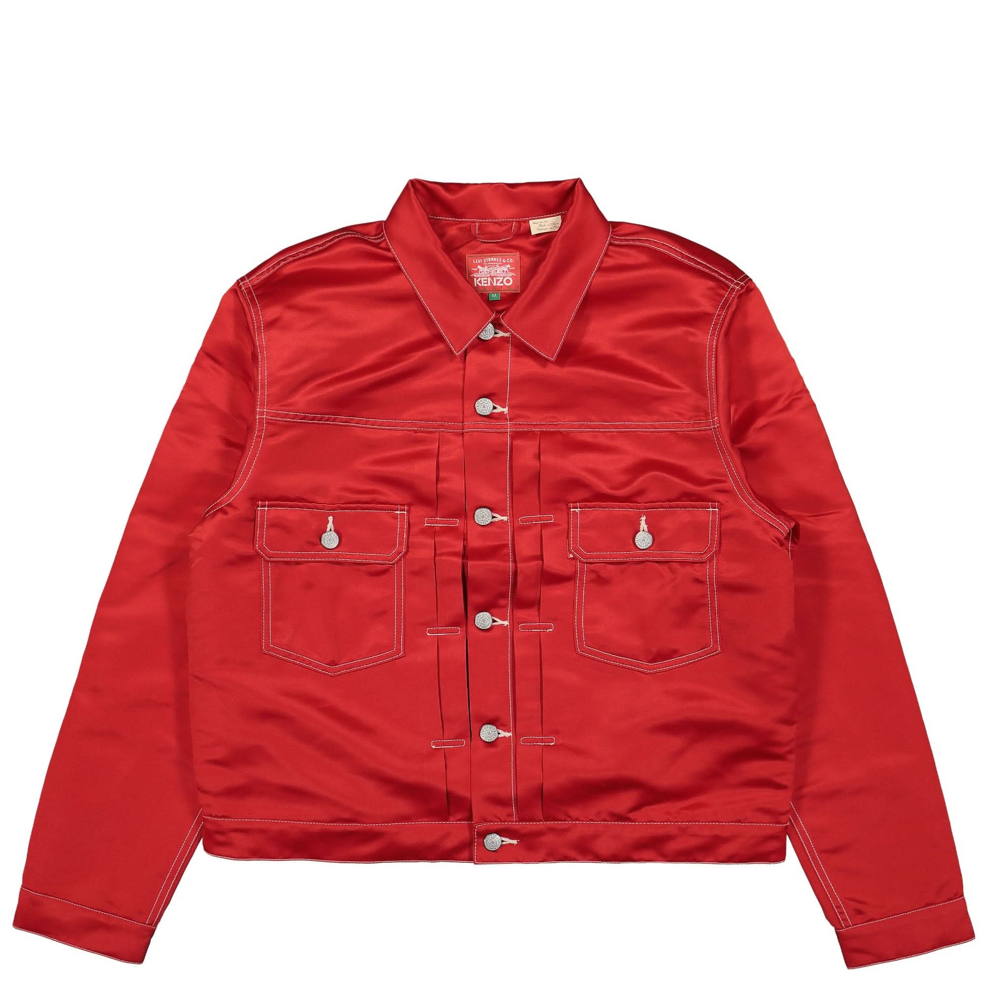 KENZO Type II Satin Trucker Red Detail view 1 | Gate