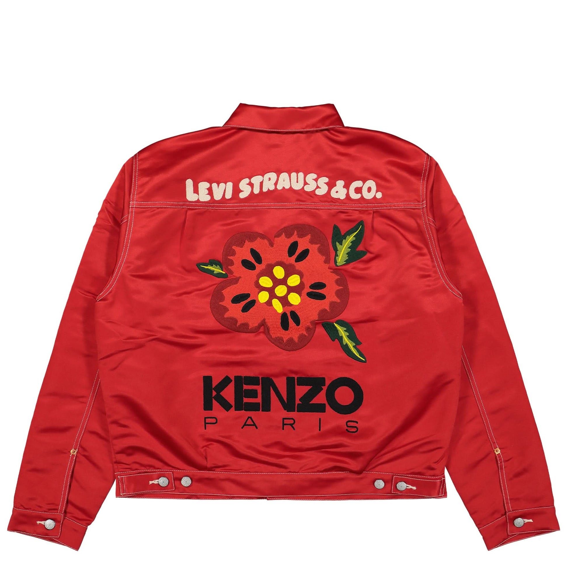 KENZO Type II Satin Trucker Red Detail view 2 | Gate