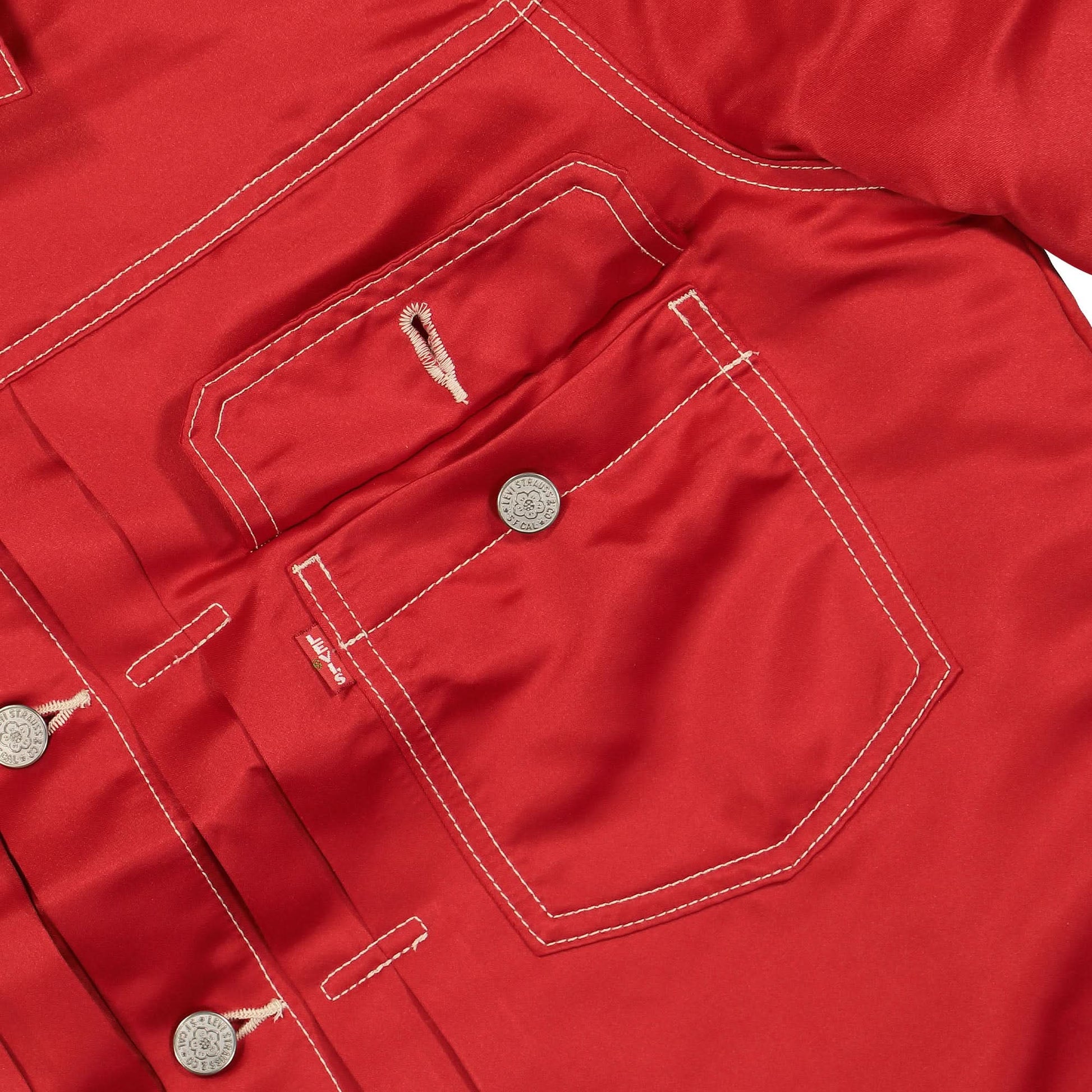 KENZO Type II Satin Trucker Red Detail view 4 | Gate