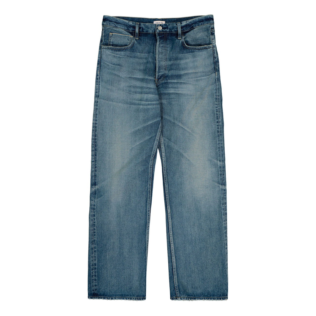 Fear Of God Straight 5 Pkt Vintage Indigo denim FG9M45-9906DNMSEL Detail View 1 | GATE