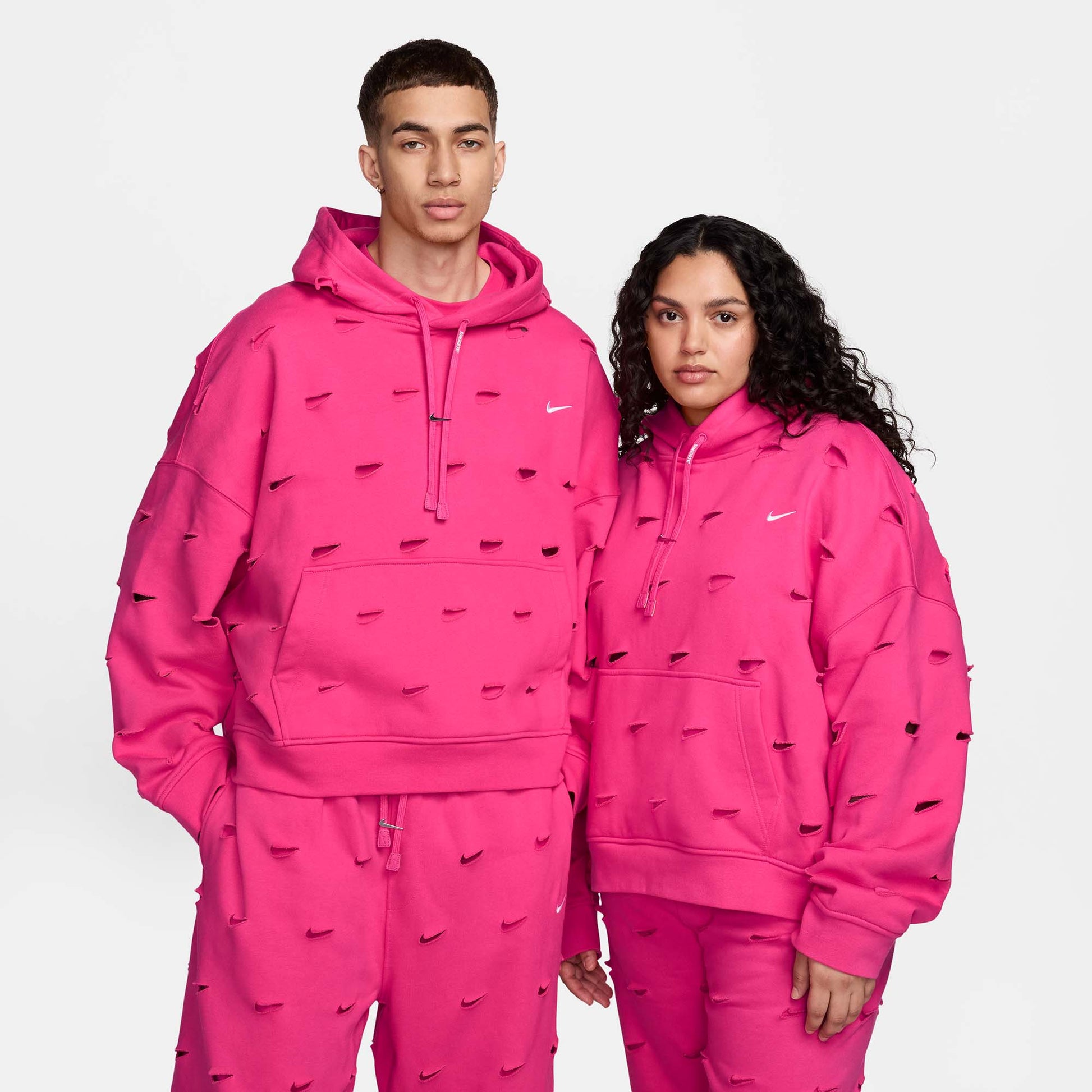Nike NRG Swoosh Hoodie Pink Detail view 2 | Gate
