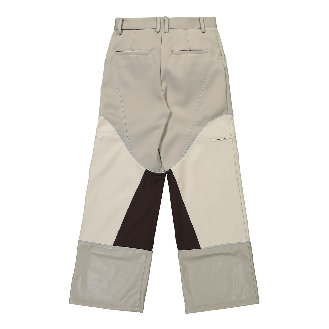 Feng Chen Wang Mix Panelled PU Leather Cargo Grey Detail view 1 | Gate