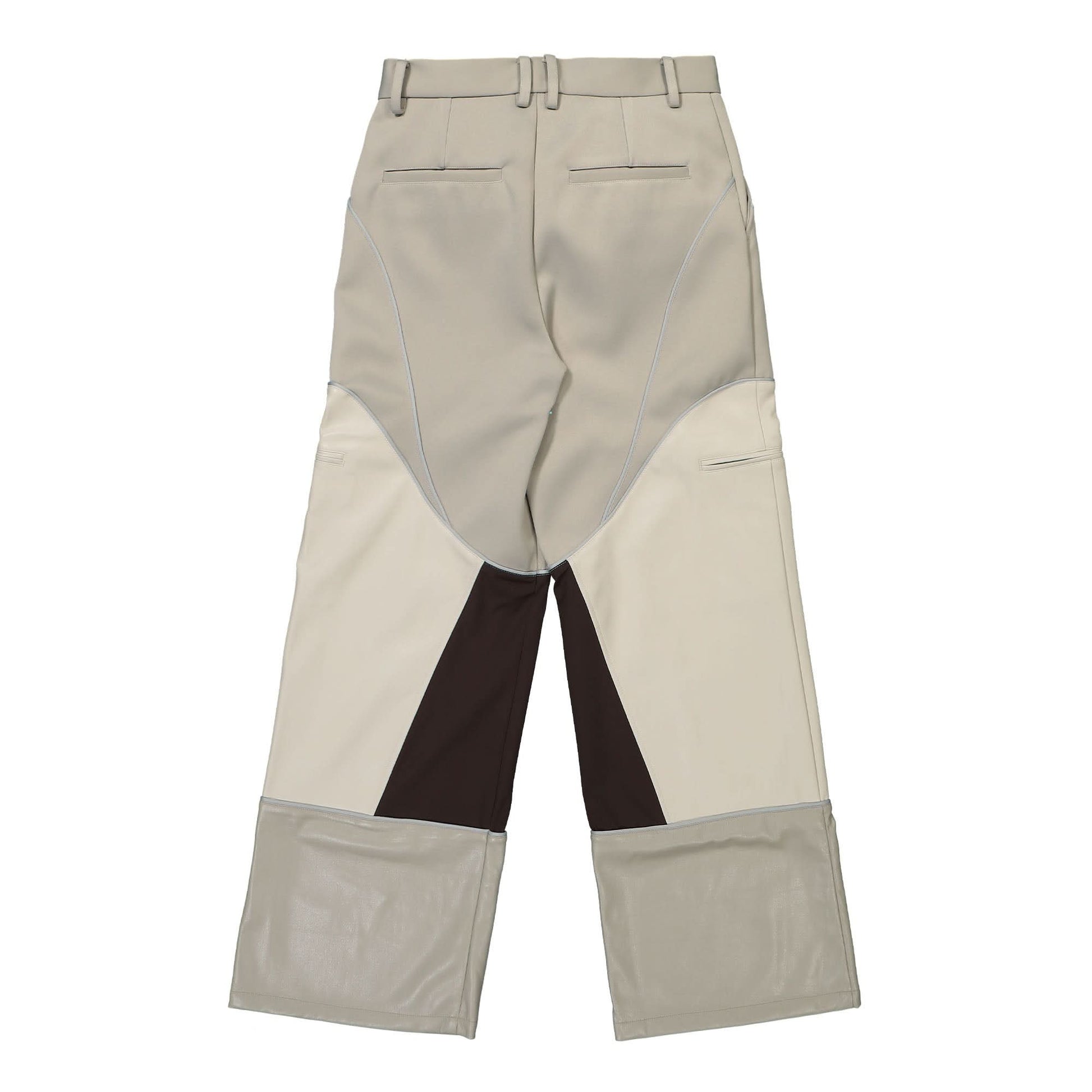 Feng Chen Wang Mix Panelled PU Leather Cargo Grey Detail view 2 | Gate