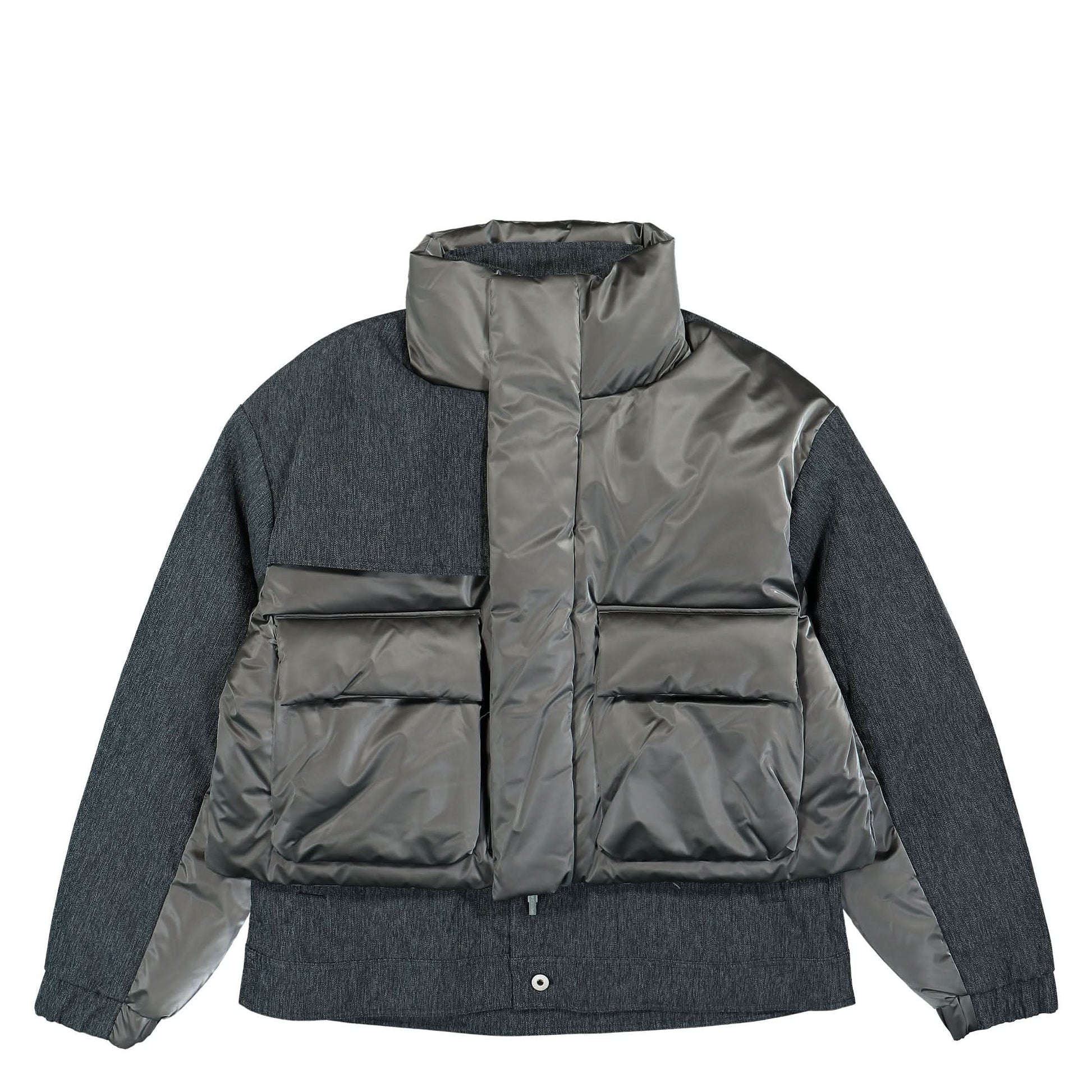 Feng Chen Wang 2 In 1 Panelled Down Jacket Blue Detail view 1 | Gate