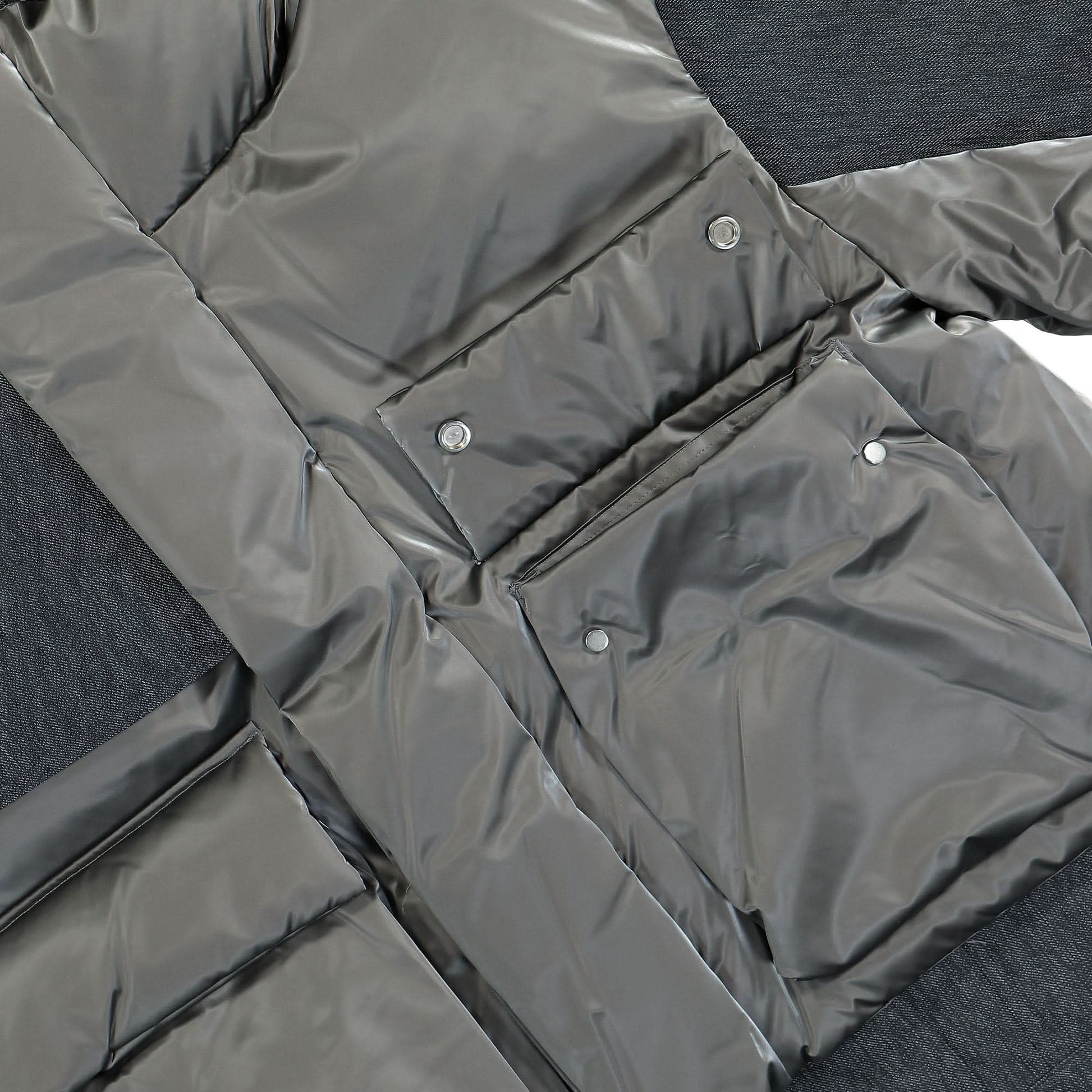 Feng Chen Wang 2 In 1 Panelled Down Jacket Blue Detail view 4 | Gate