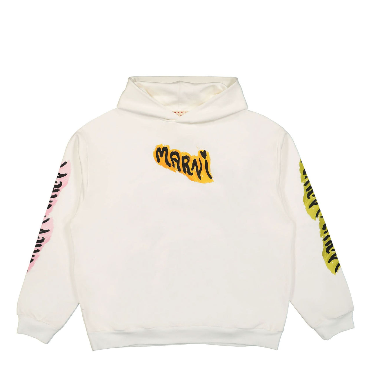 Marni Graffiti Logo Loopback Sweatshirt White Detail view 1 | Gate
