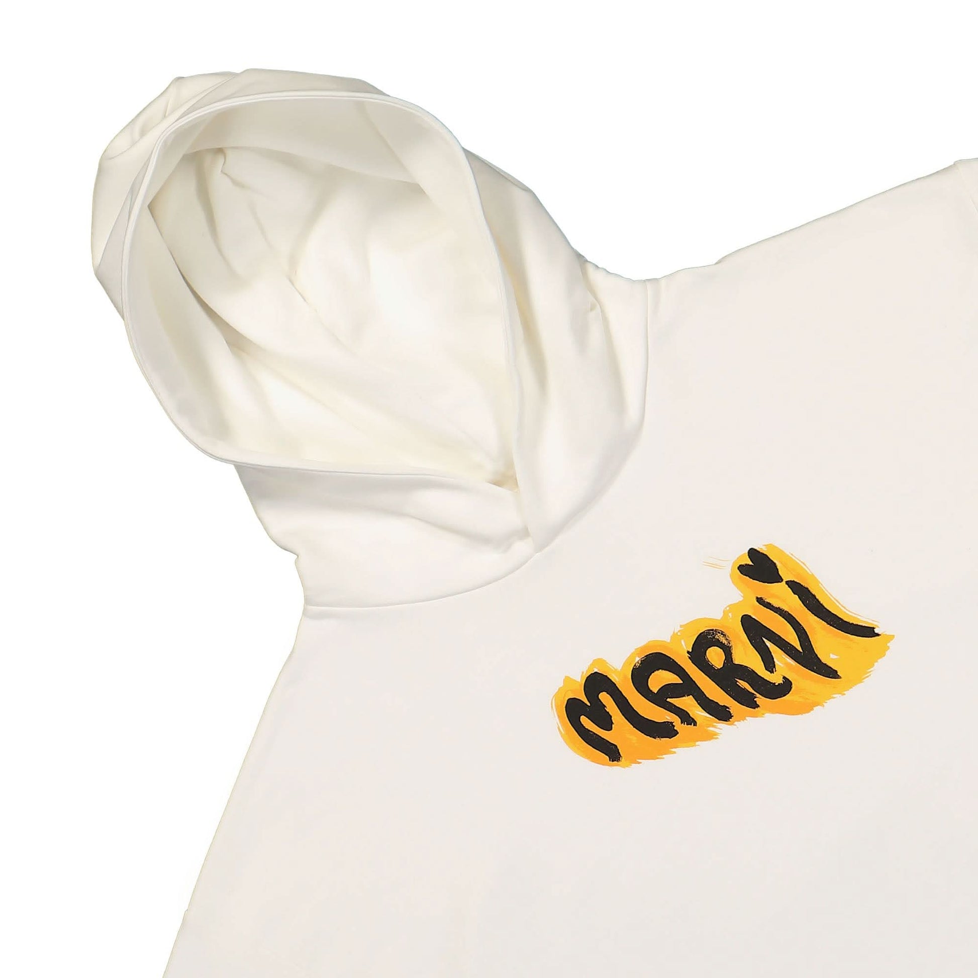 Marni Graffiti Logo Loopback Sweatshirt White Detail view 3 | Gate