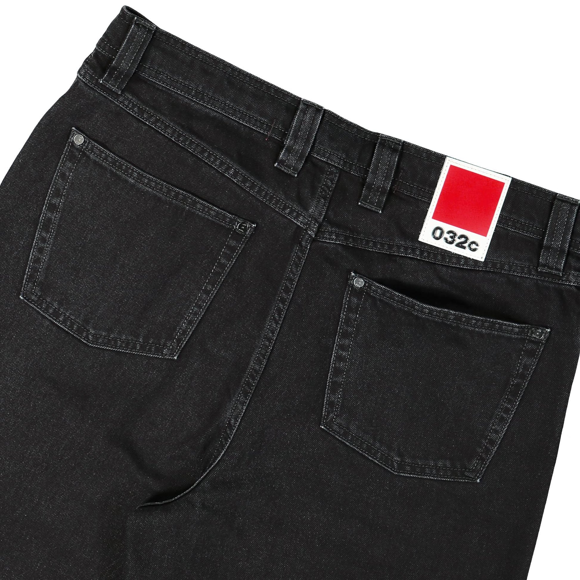 032c New Classic Wide Leg Jean Black Detail view 4 | Gate