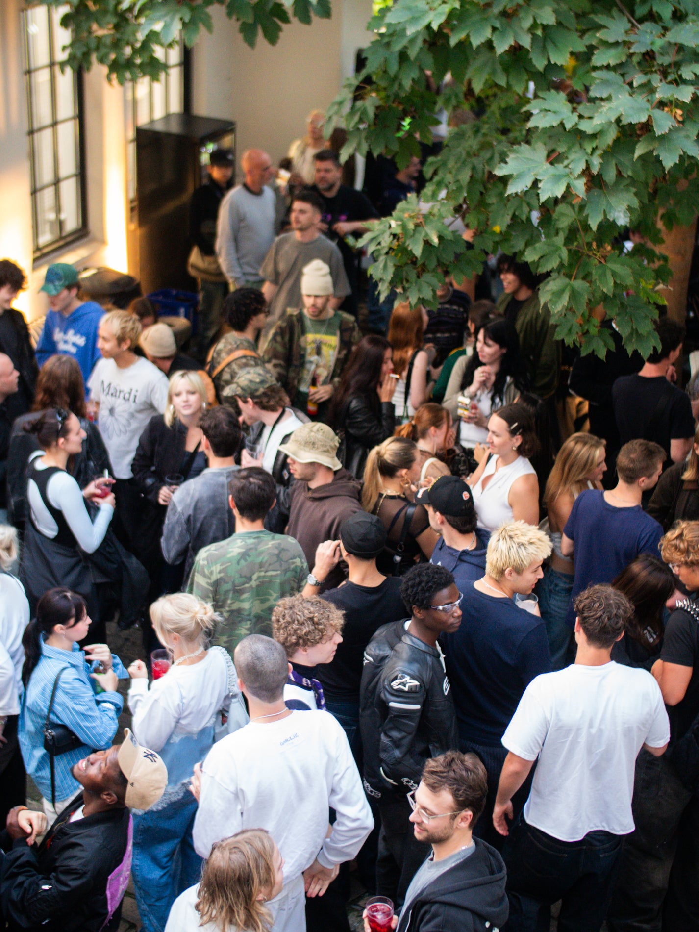 Crowd of people gathered outdoors for the Puma x Non Faith Studios Event