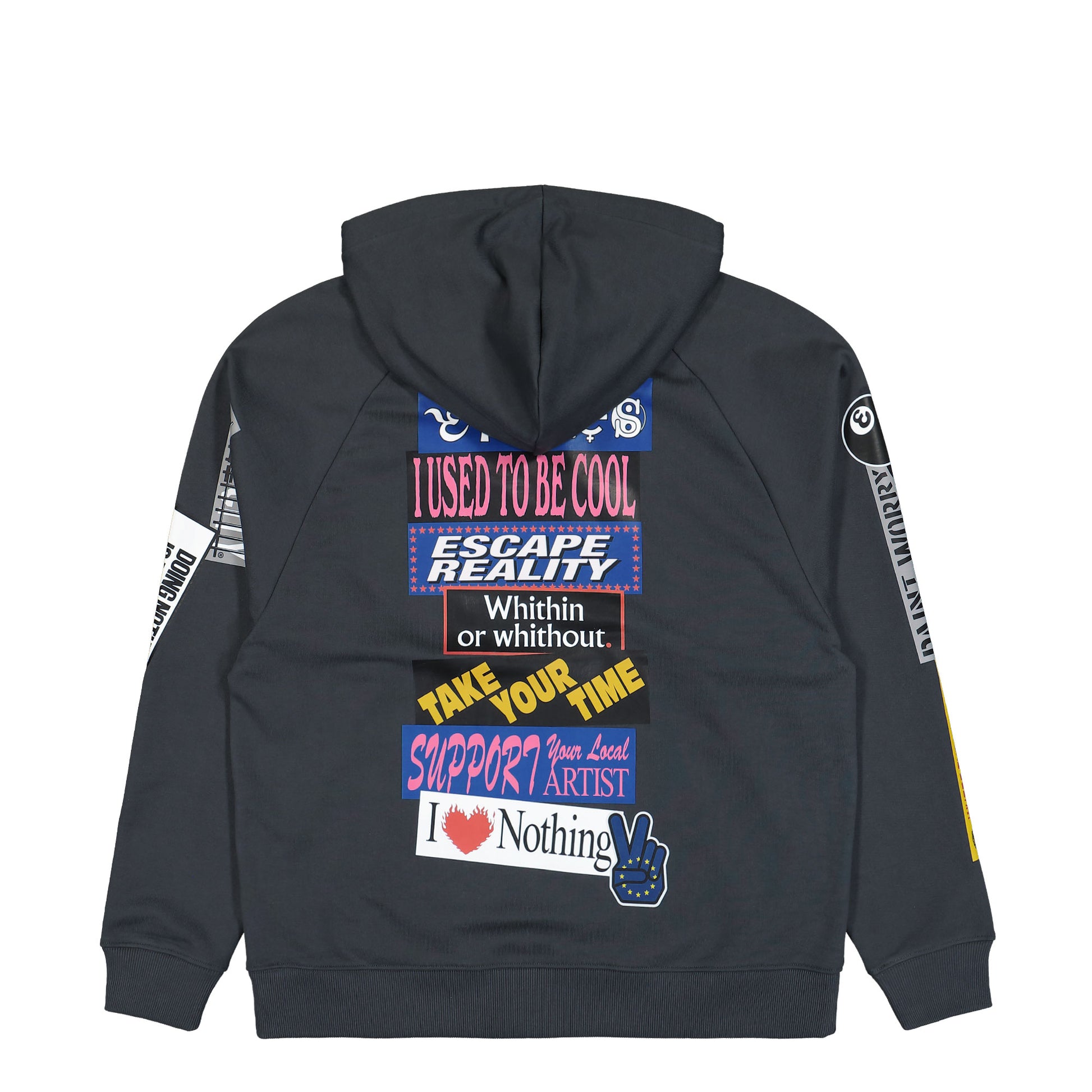 Études Studio Loose Hoodie Stickers Grey Detail view 2 | Gate