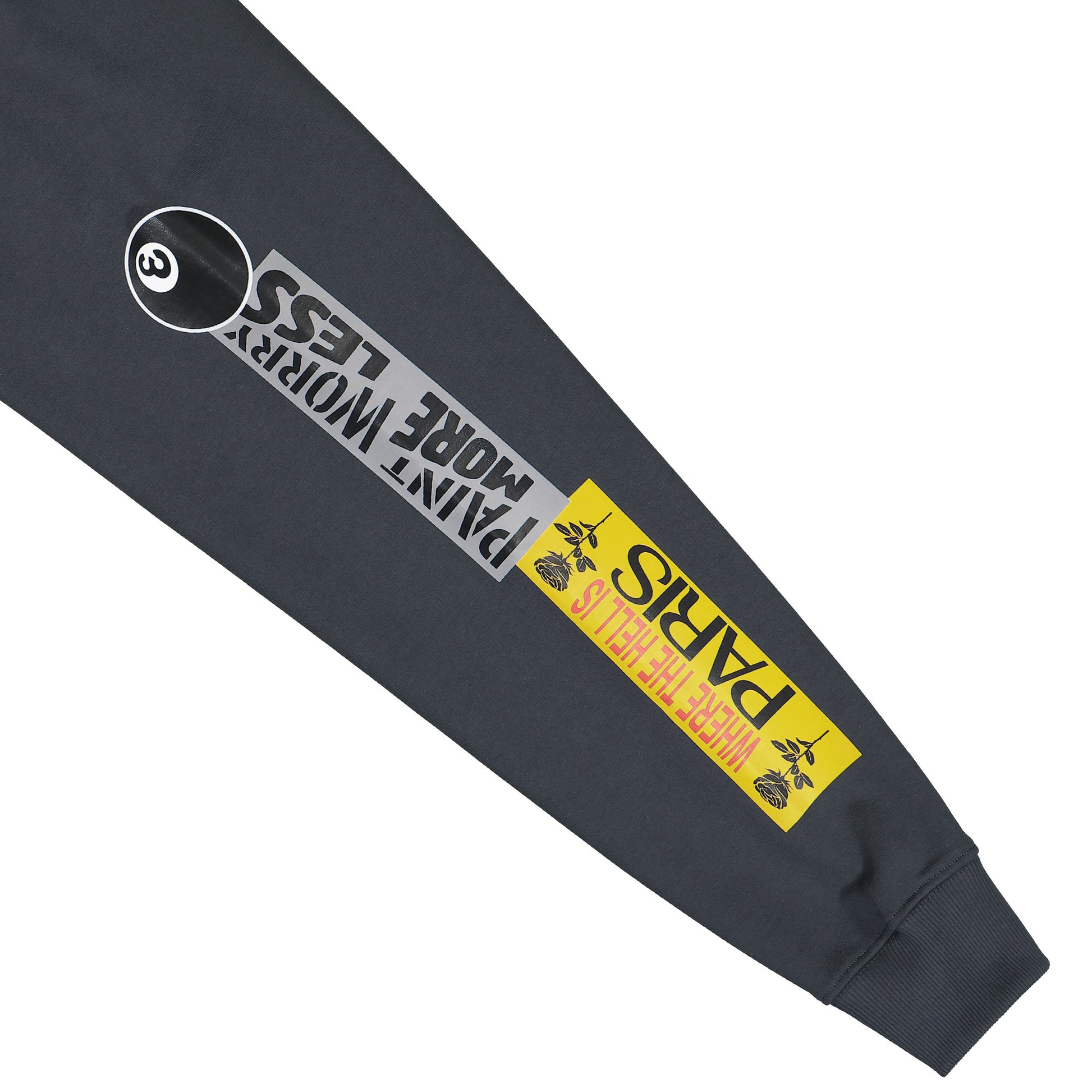 Études Studio Loose Hoodie Stickers Grey Detail view 6 | Gate