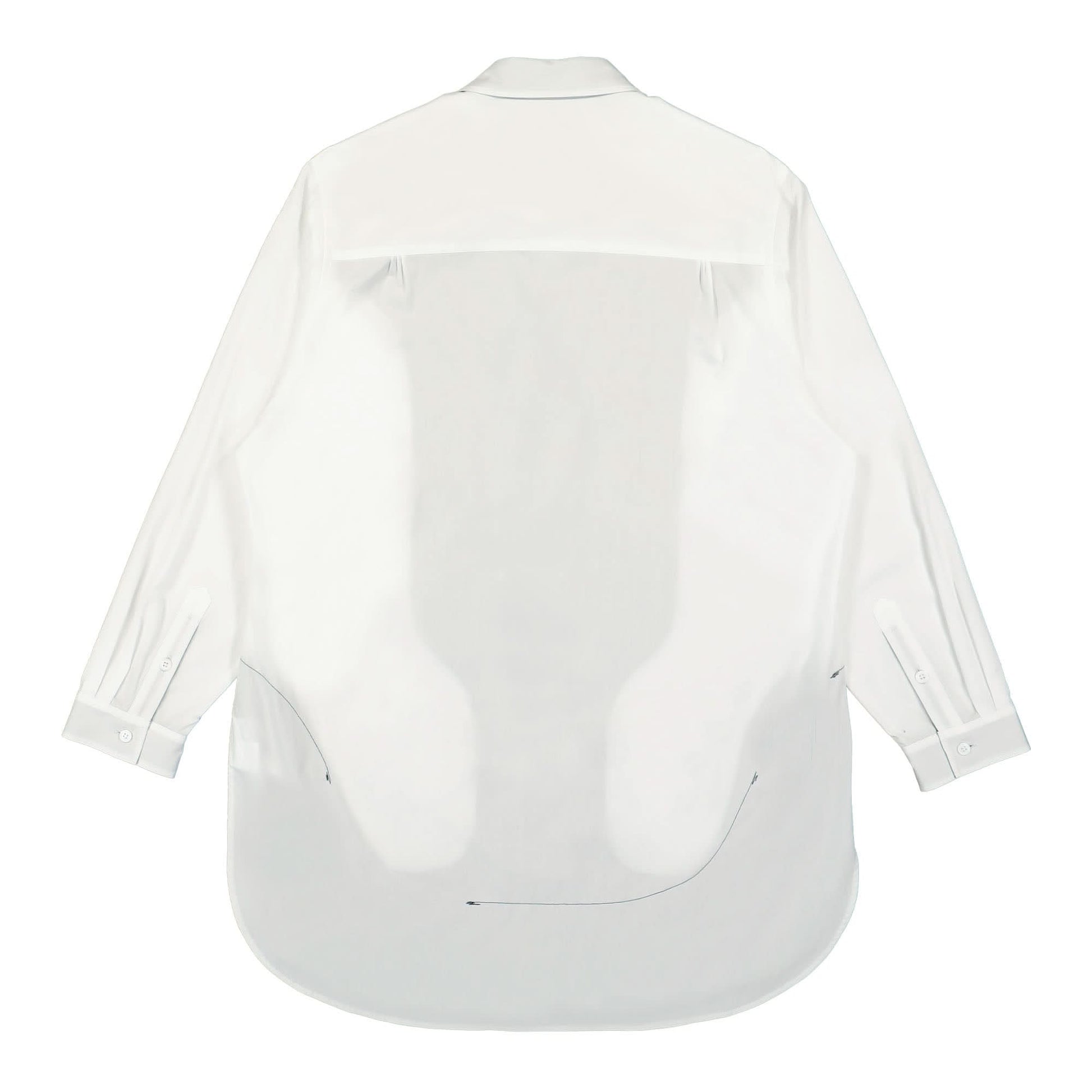 Yohji Yamamoto Homme M-WHT BLK Decorated STB White Detail view 2 | Gate